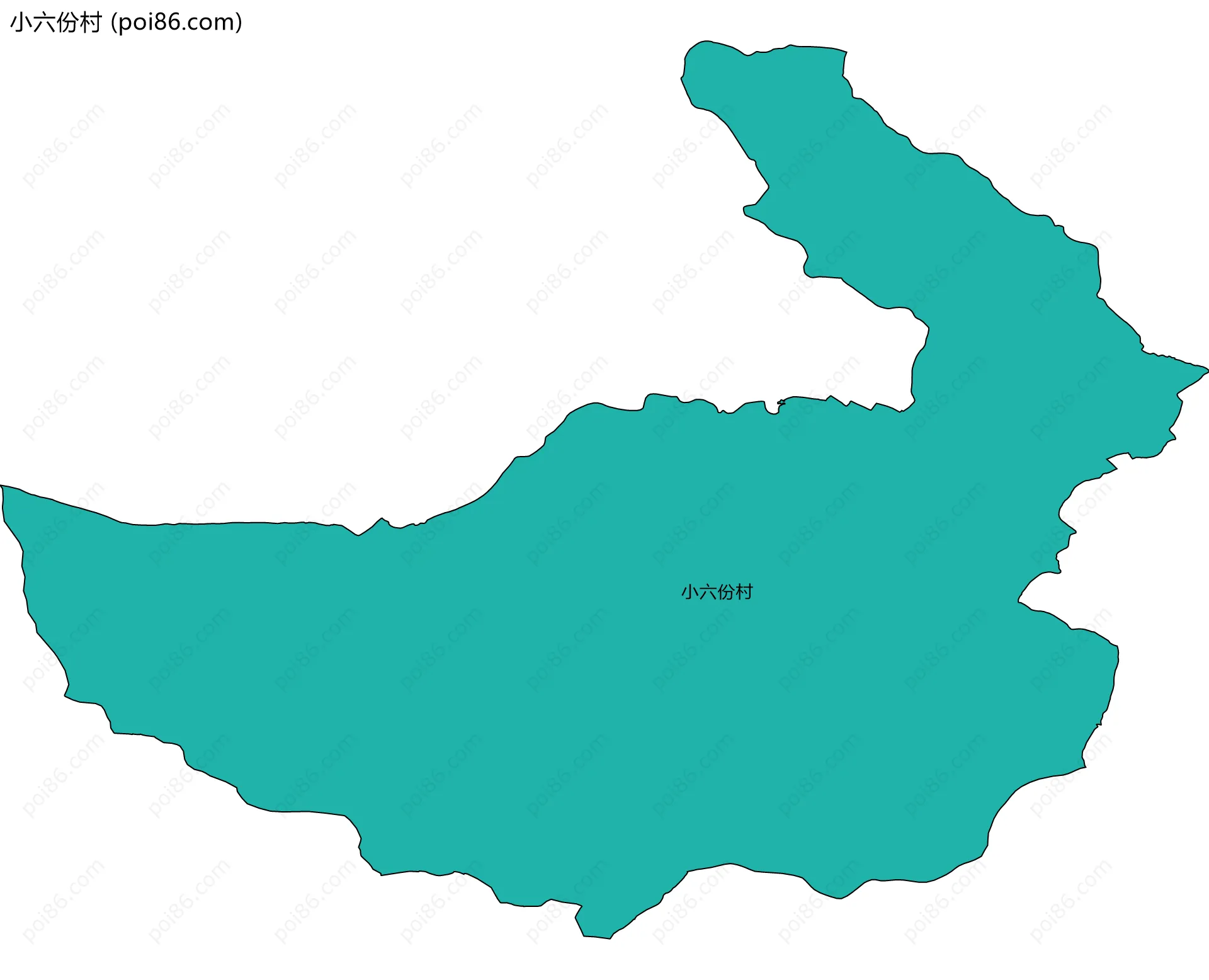 小六份村边界地图