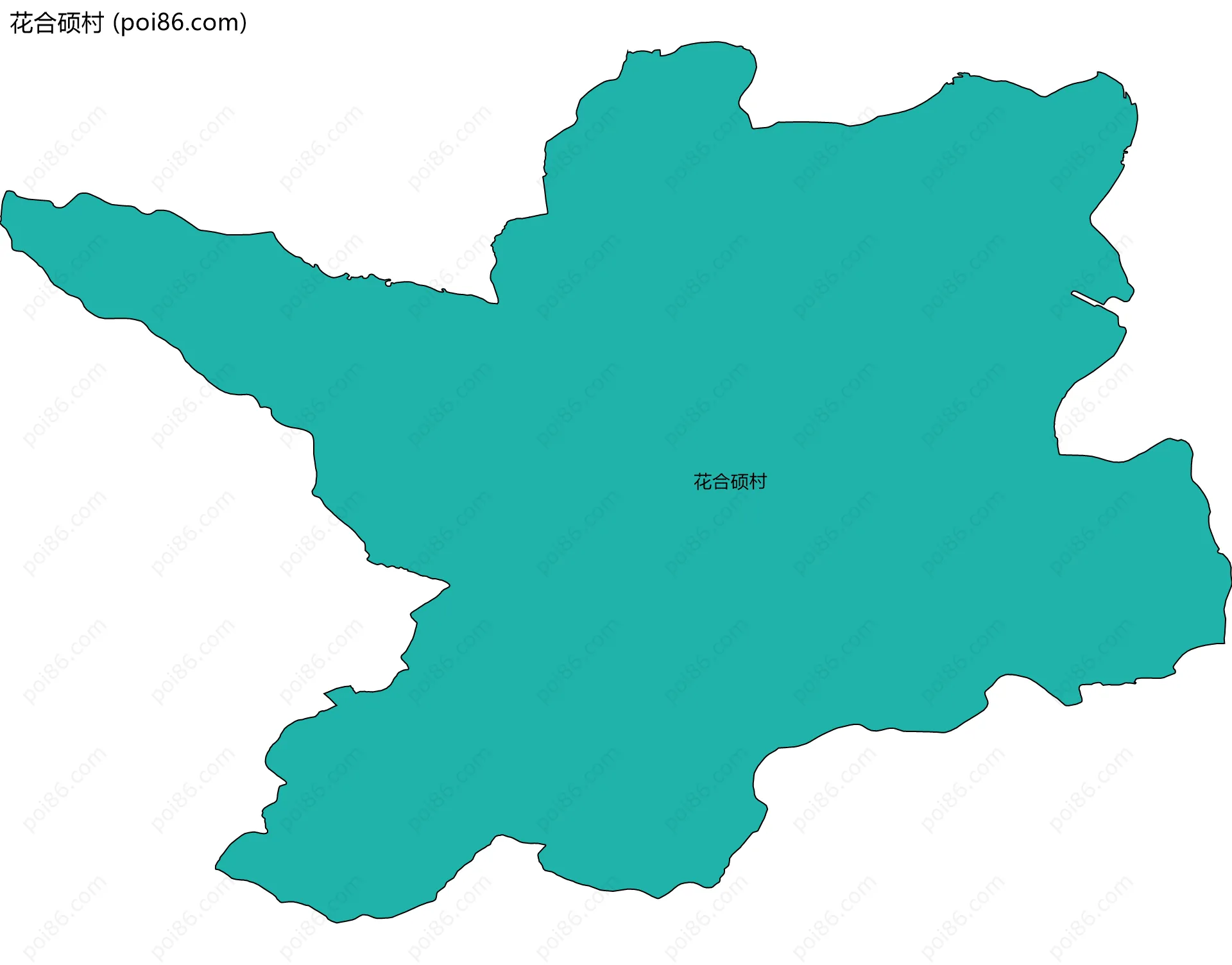 花合硕村边界地图