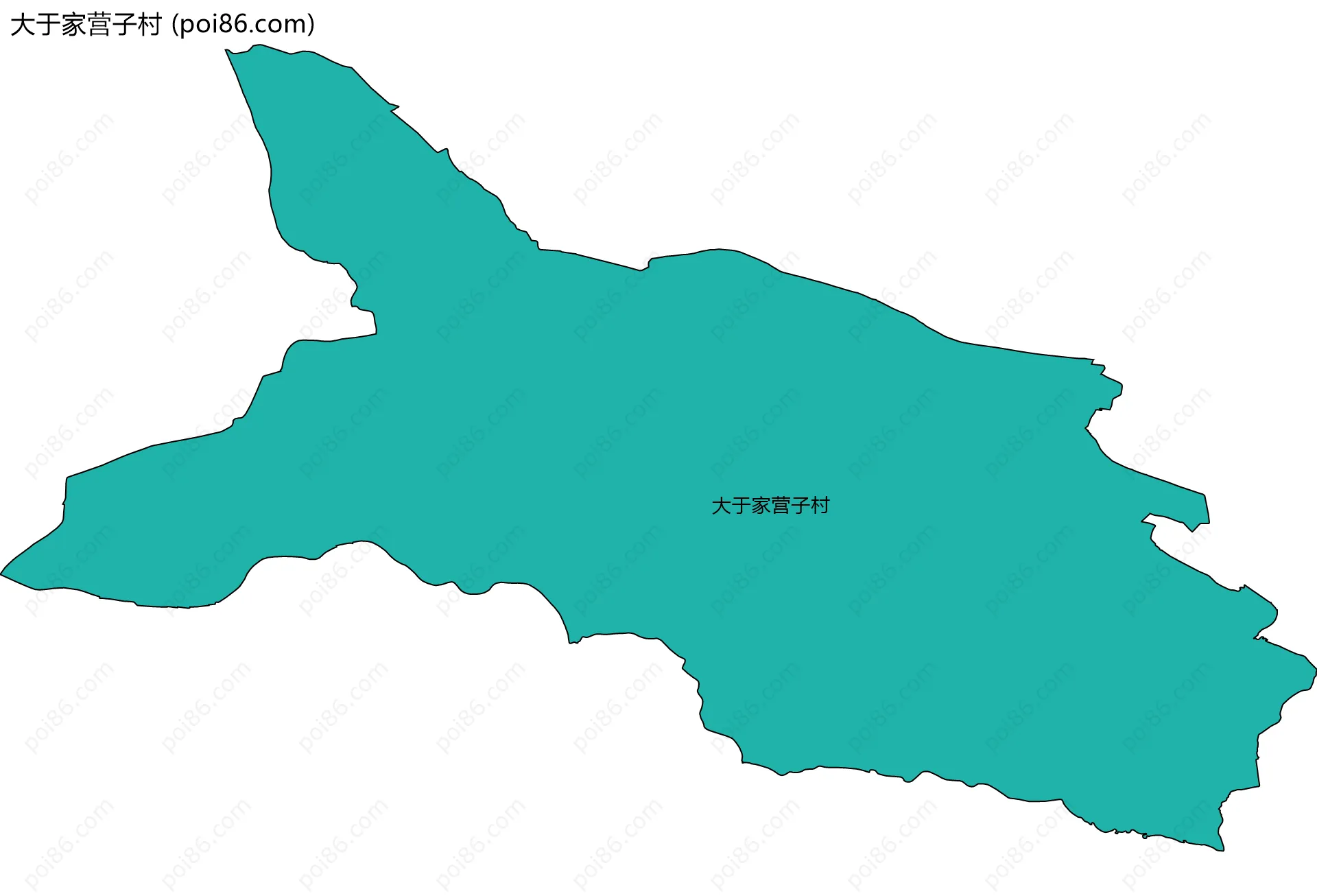 大于家营子村边界地图