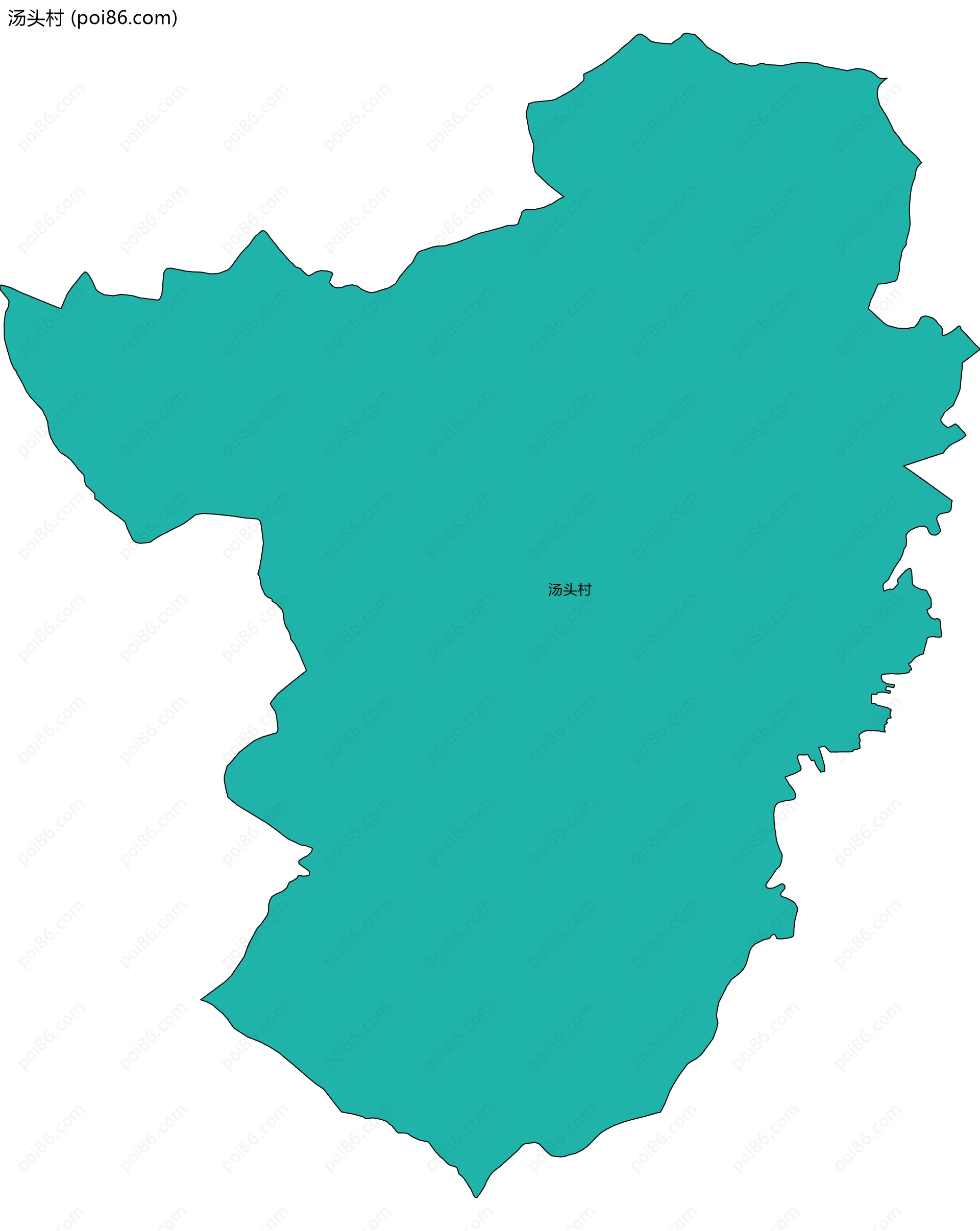 汤头村边界地图