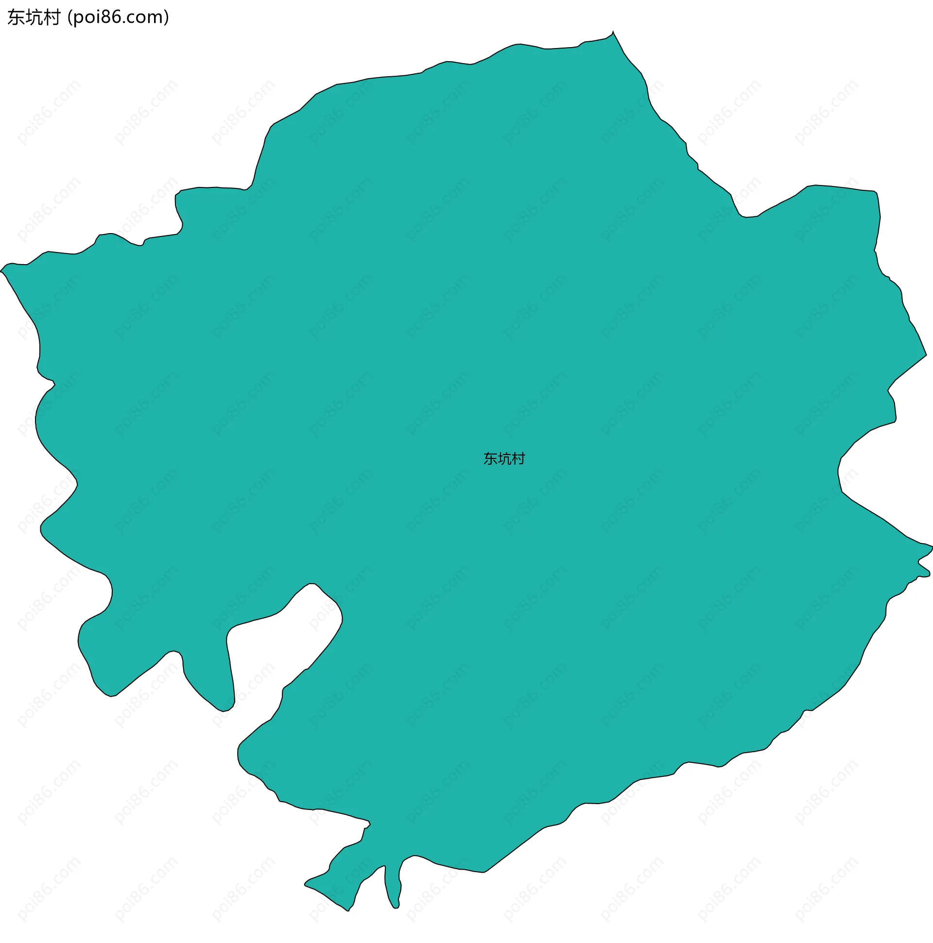 东坑村边界地图