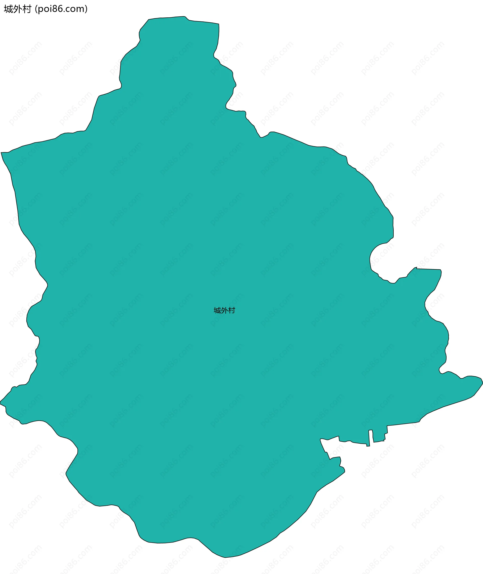 城外村边界地图