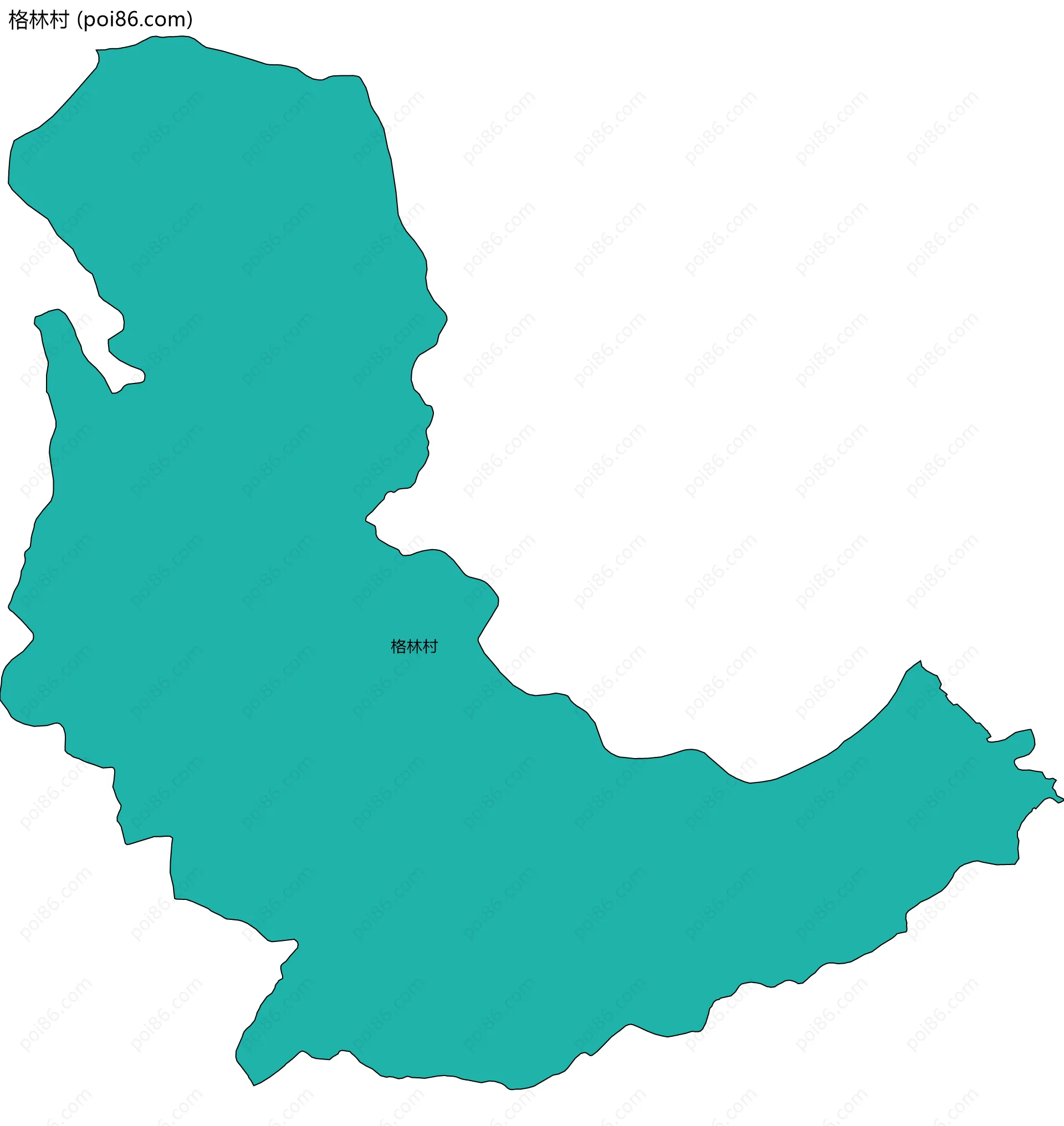 格林村边界地图