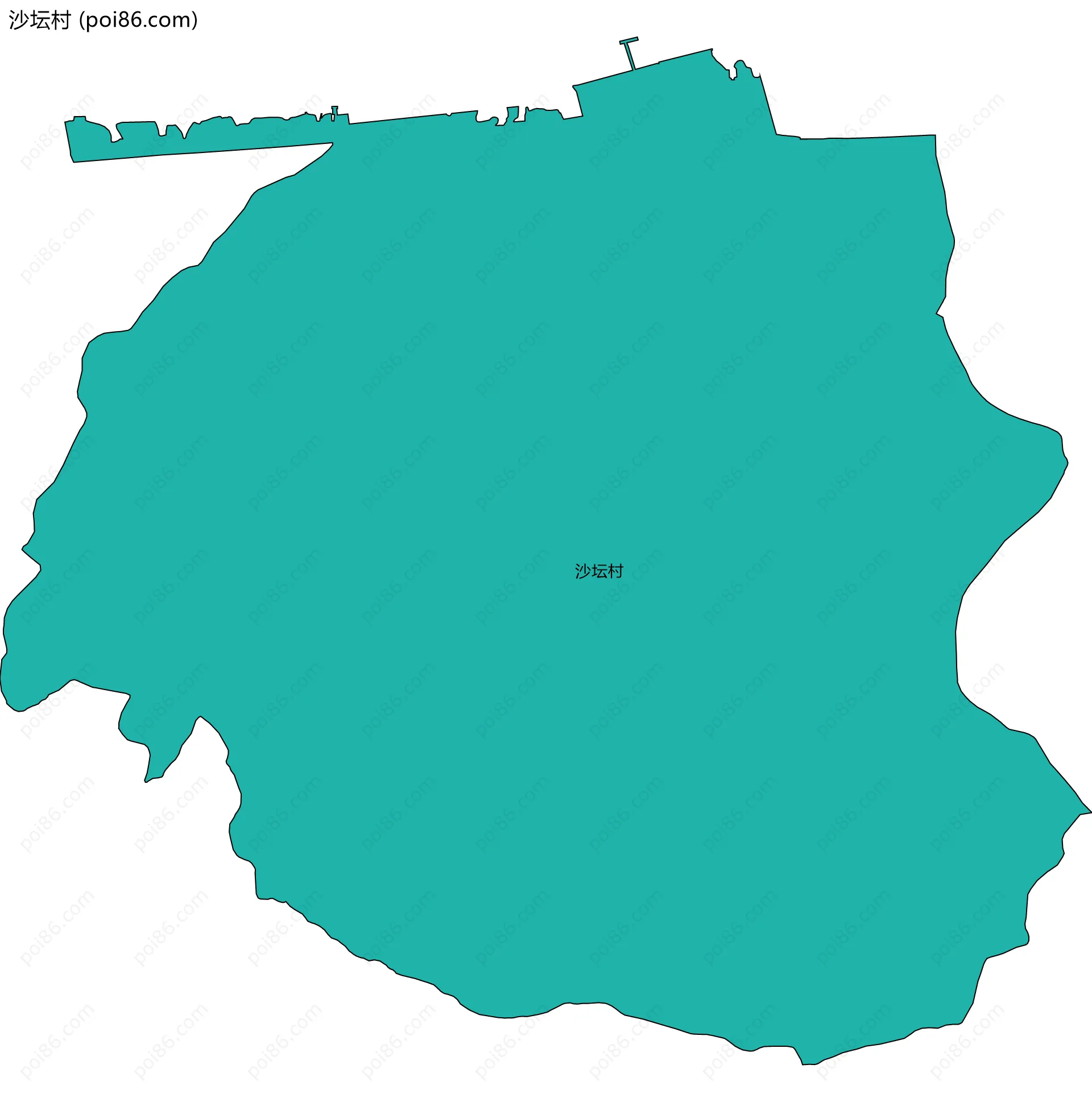 沙坛村边界地图