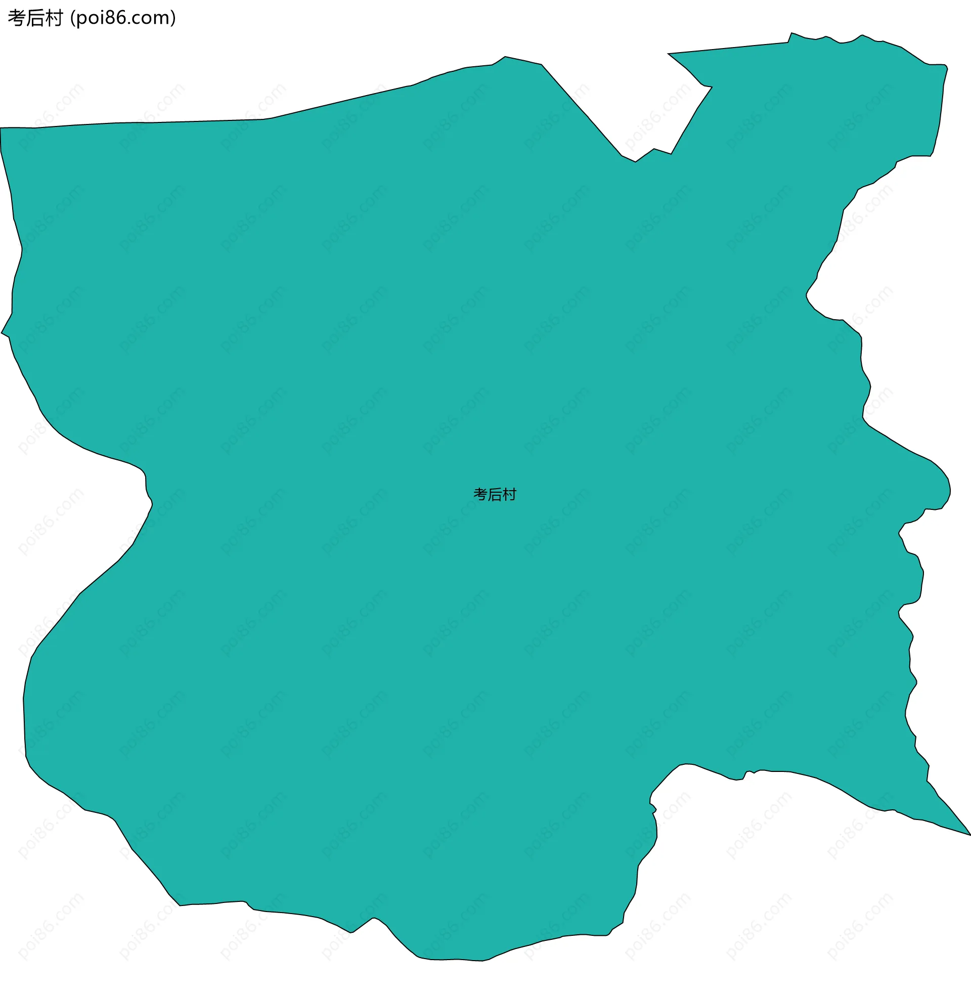 考后村边界地图