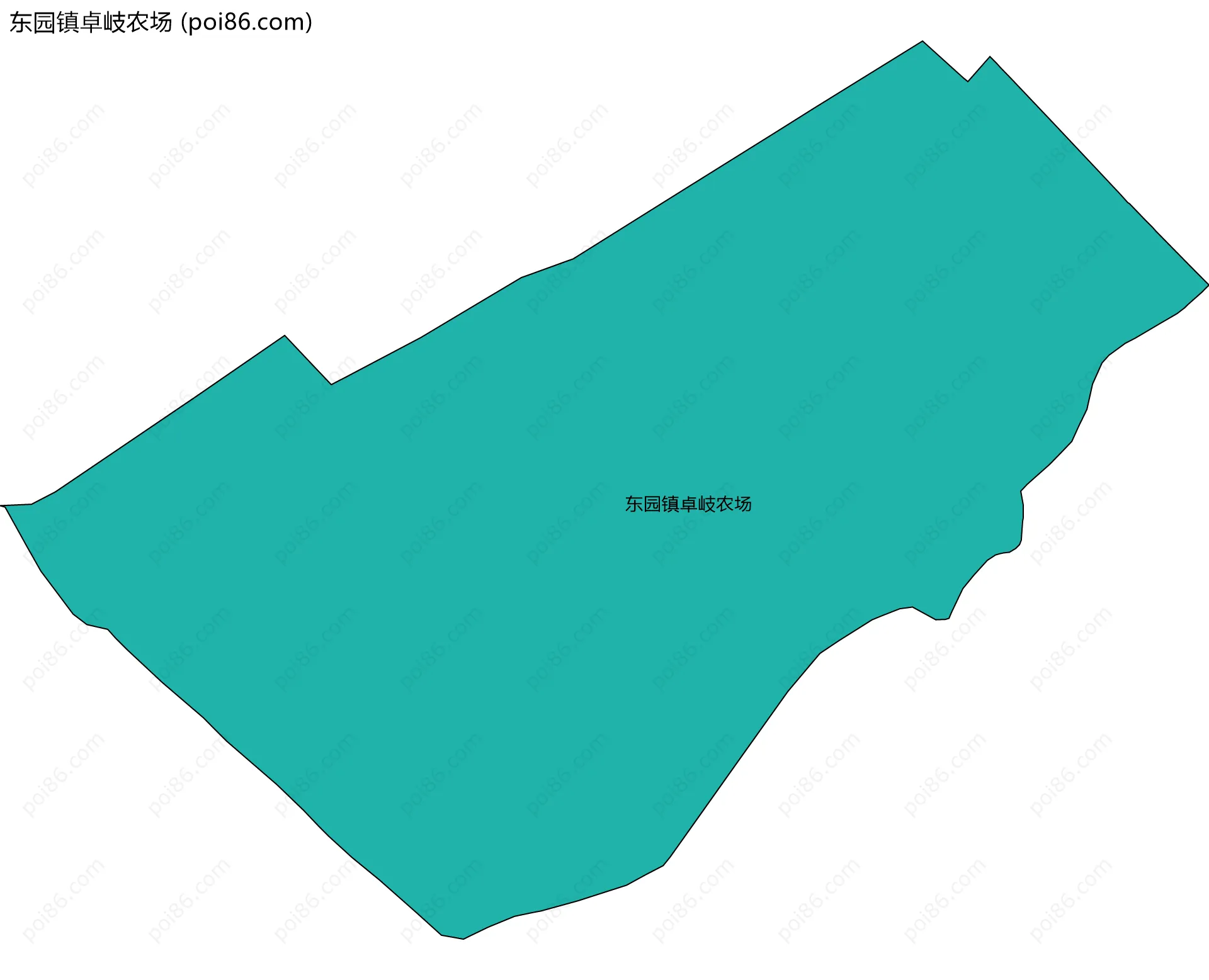 东园镇卓岐农场边界地图