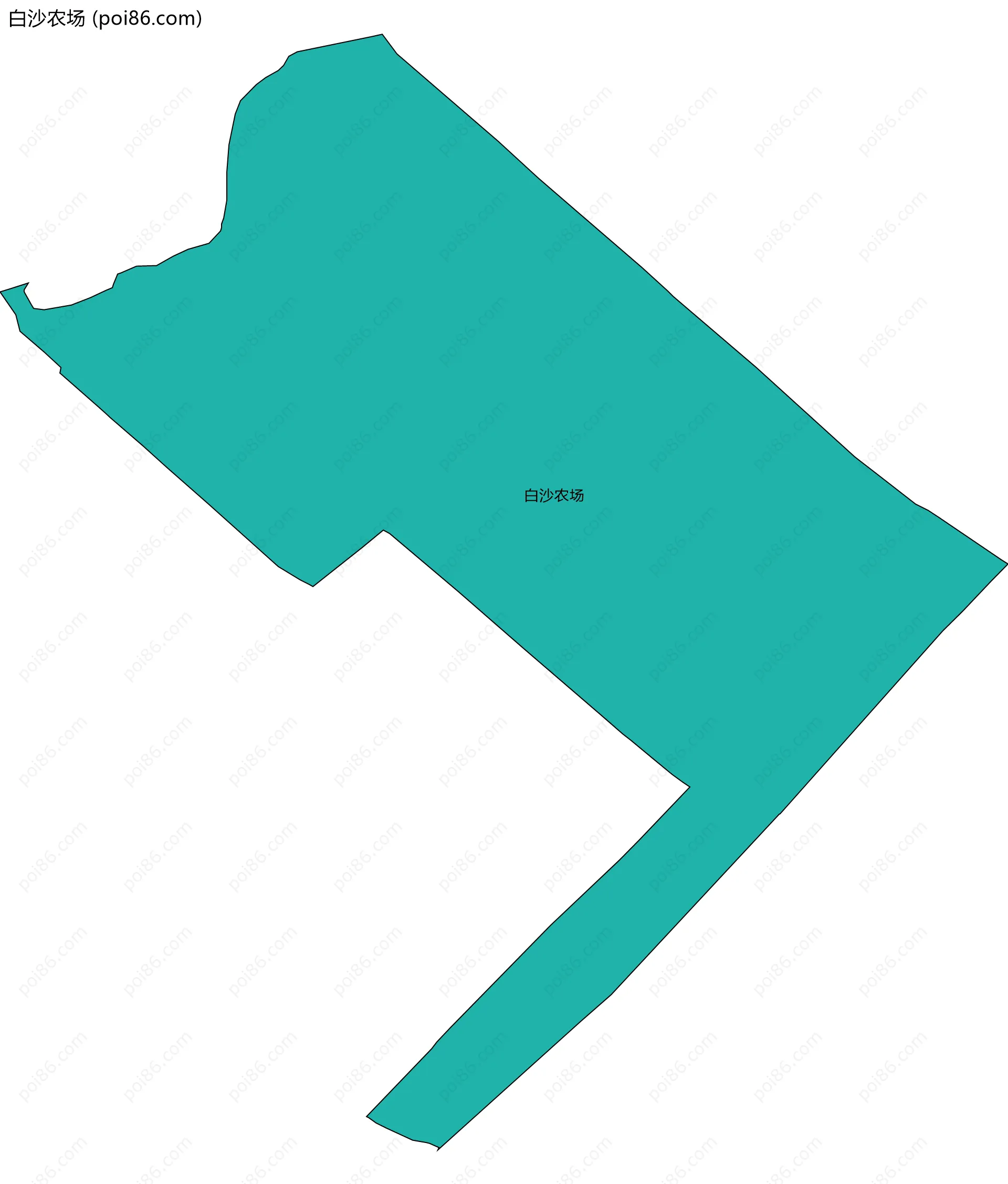 白沙农场边界地图