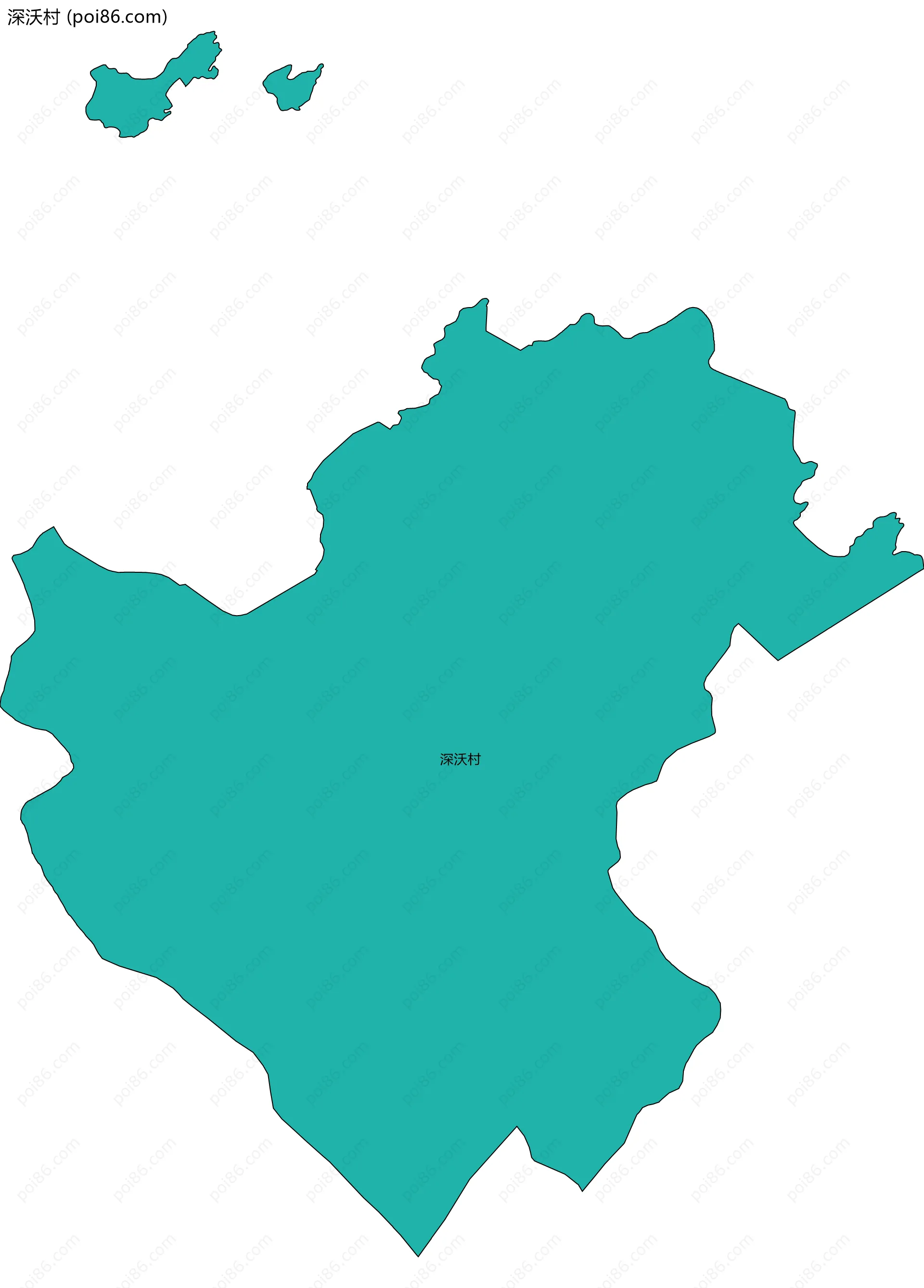 深沃村边界地图