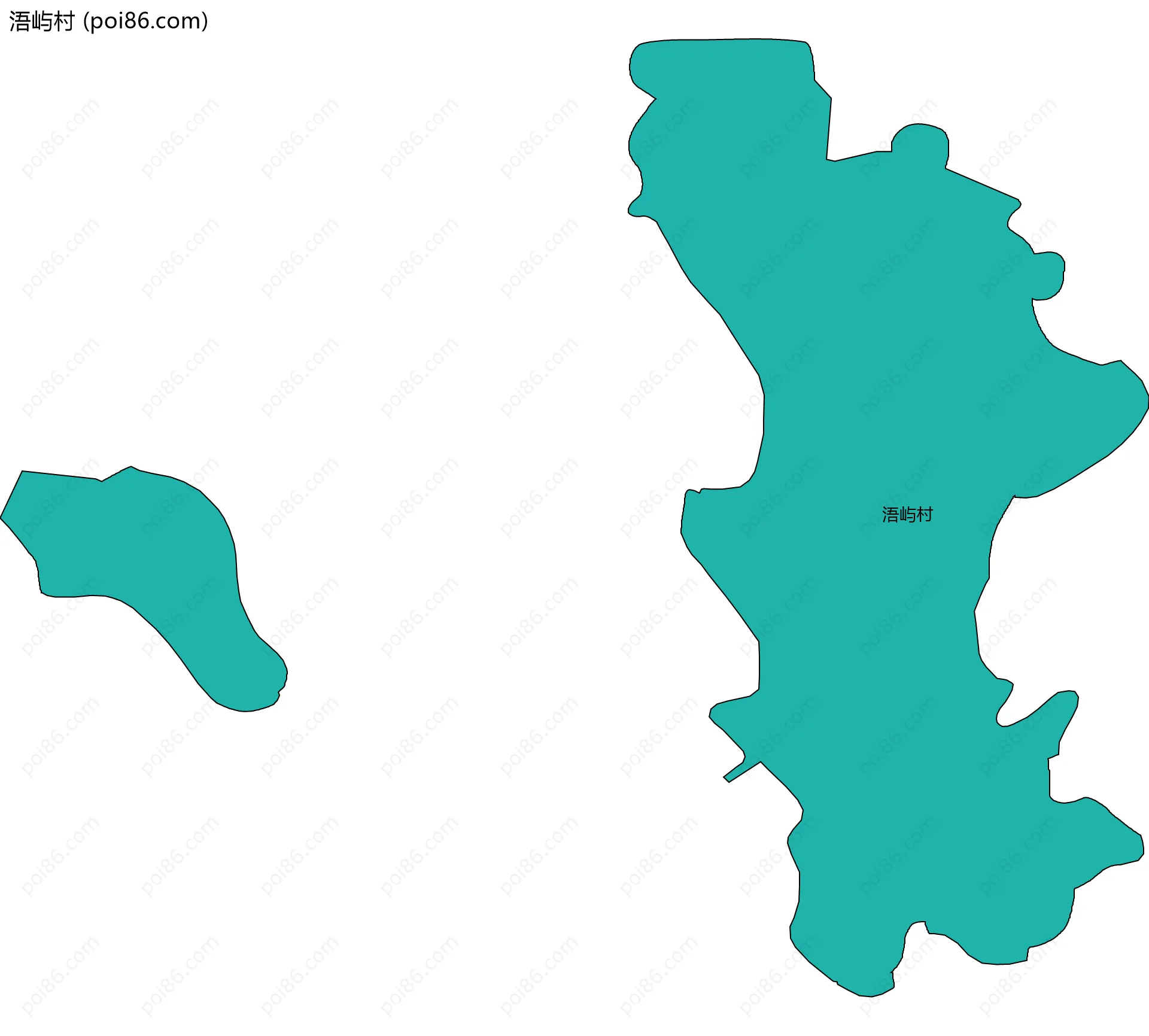 浯屿村边界地图