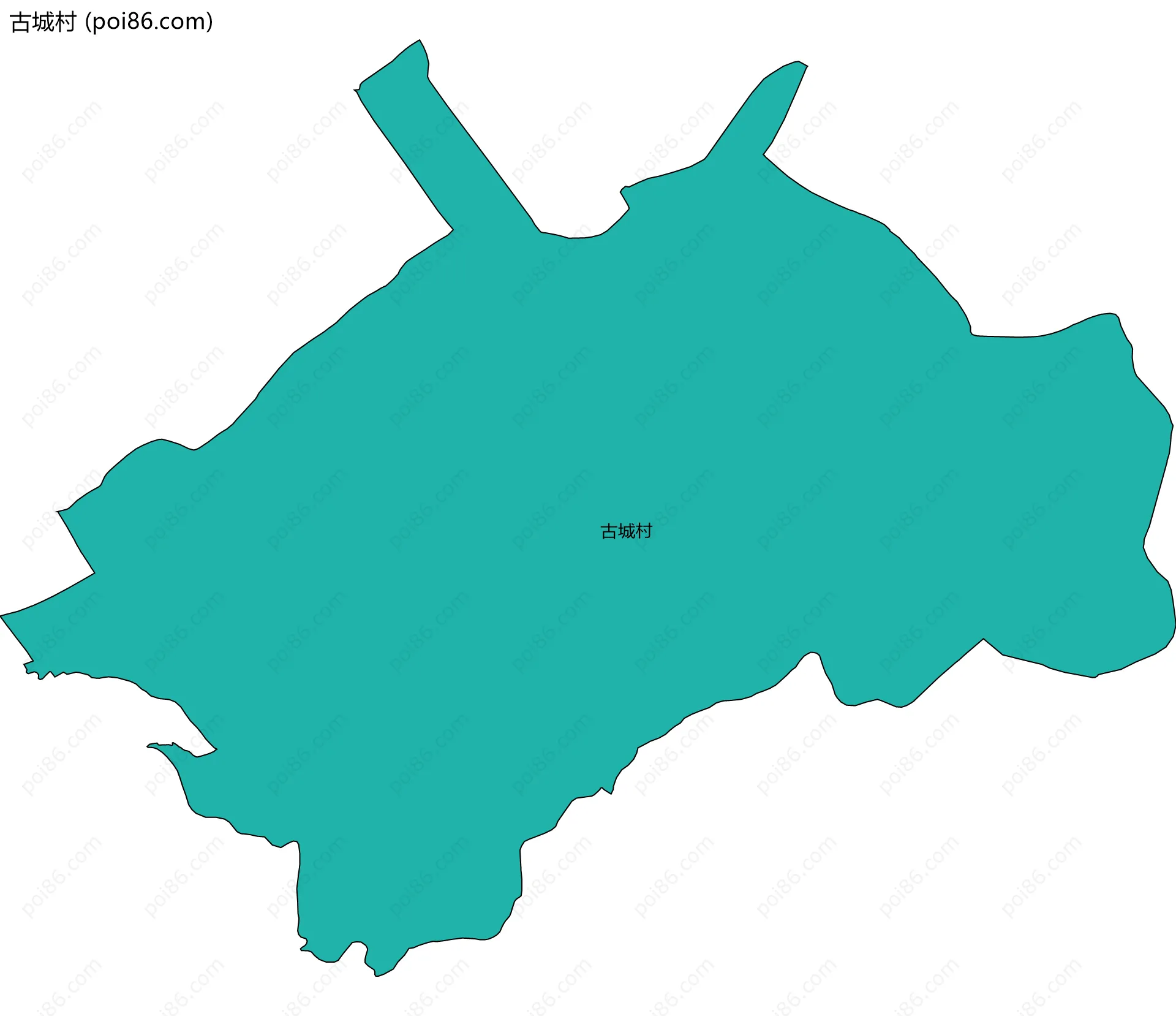 古城村边界地图