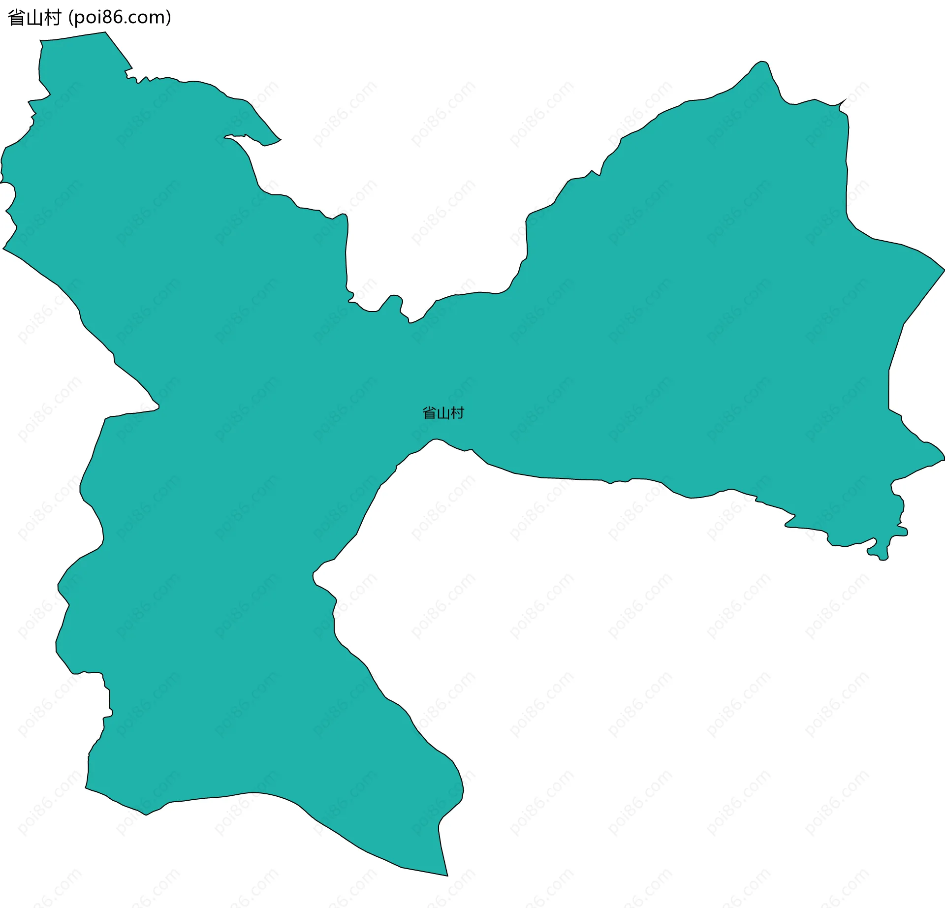 省山村边界地图