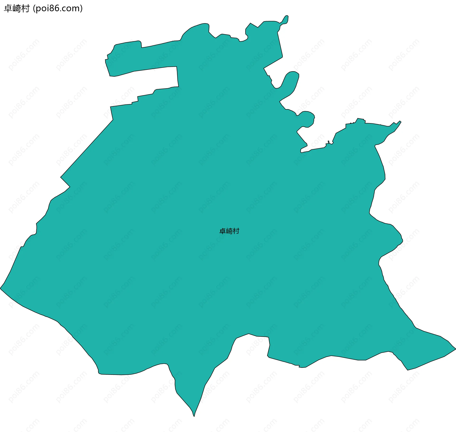 卓崎村边界地图