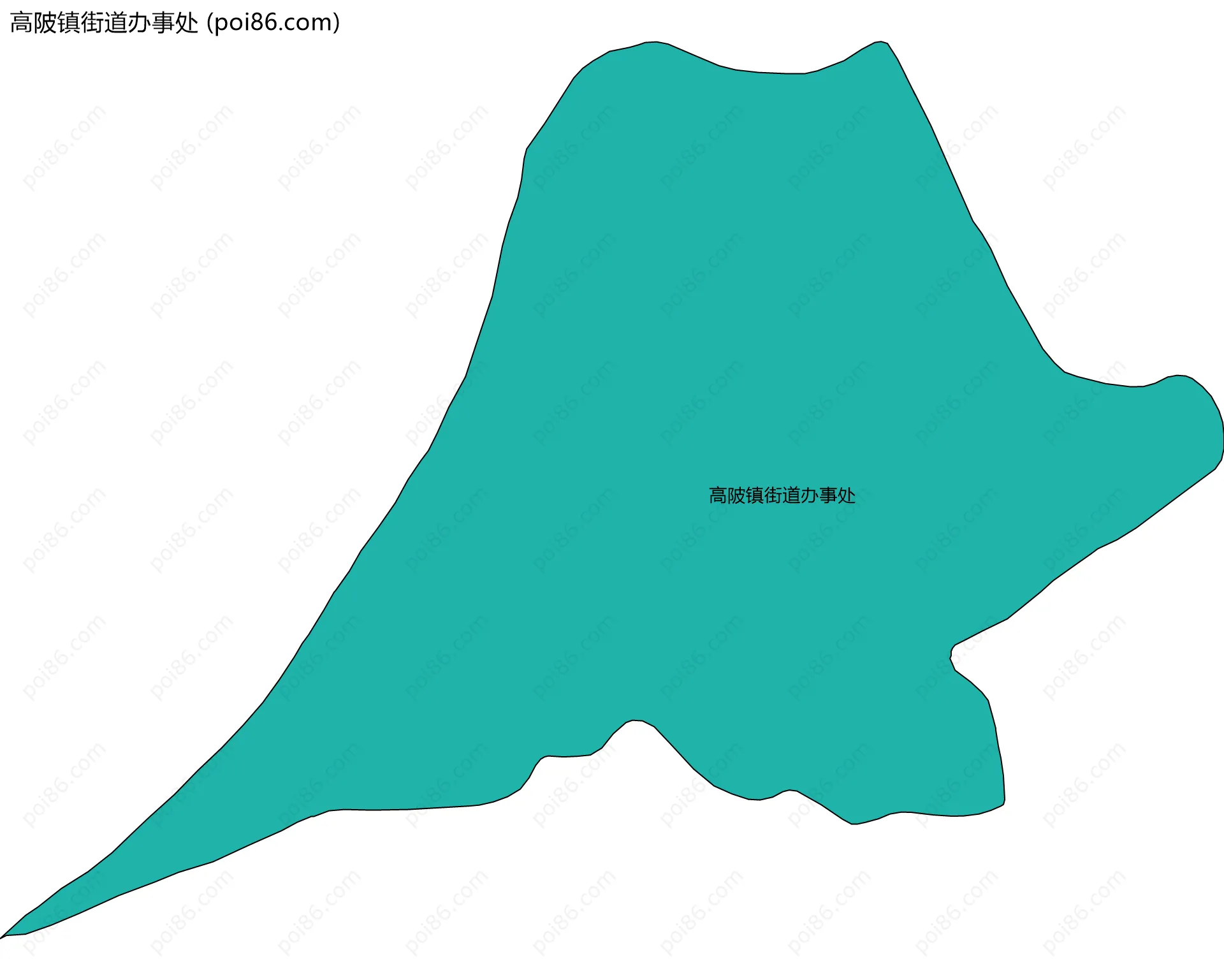 高陂镇街道办事处边界地图
