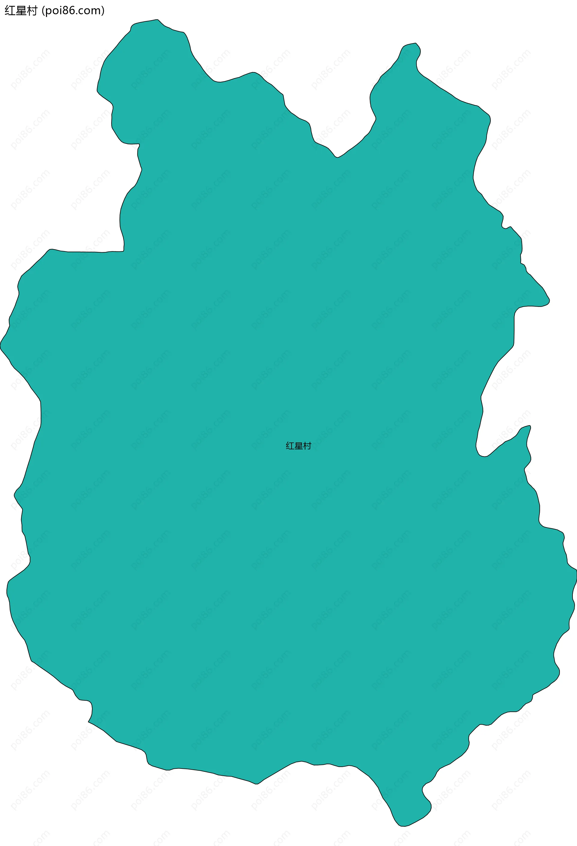 红星村边界地图