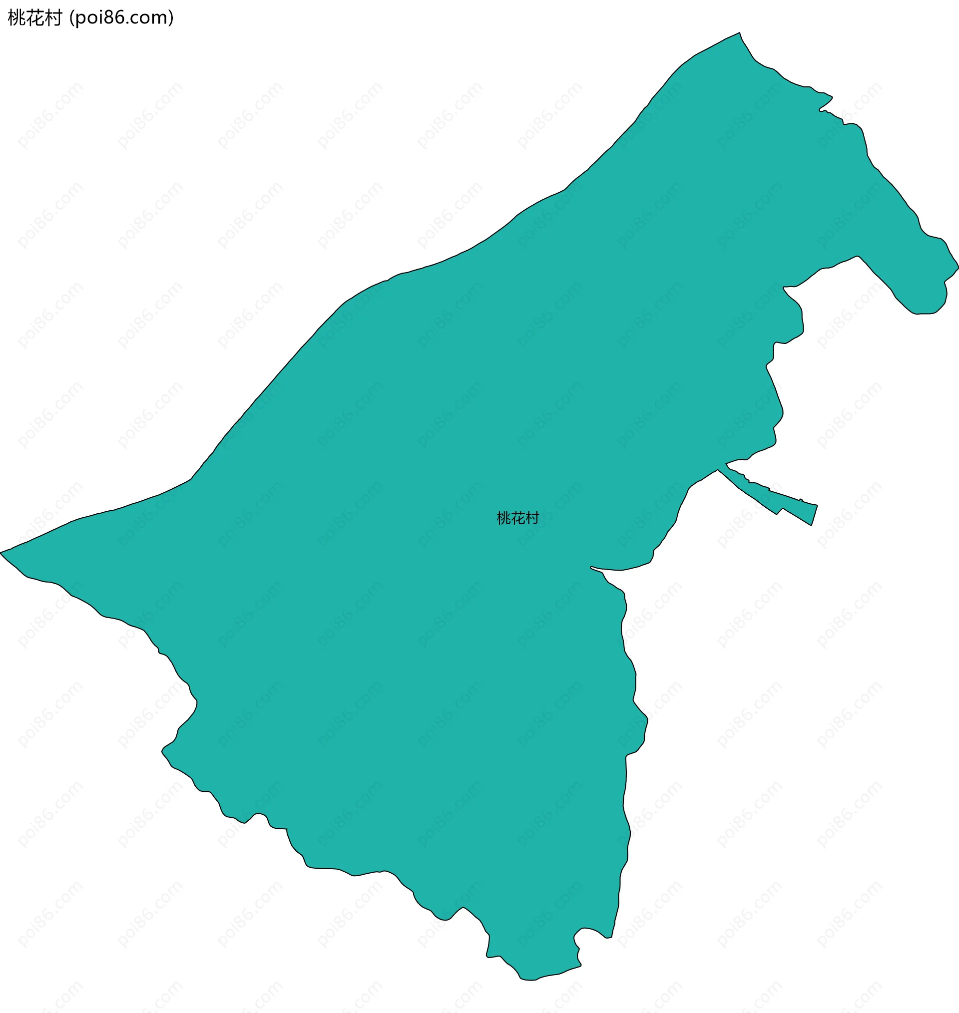桃花村边界地图