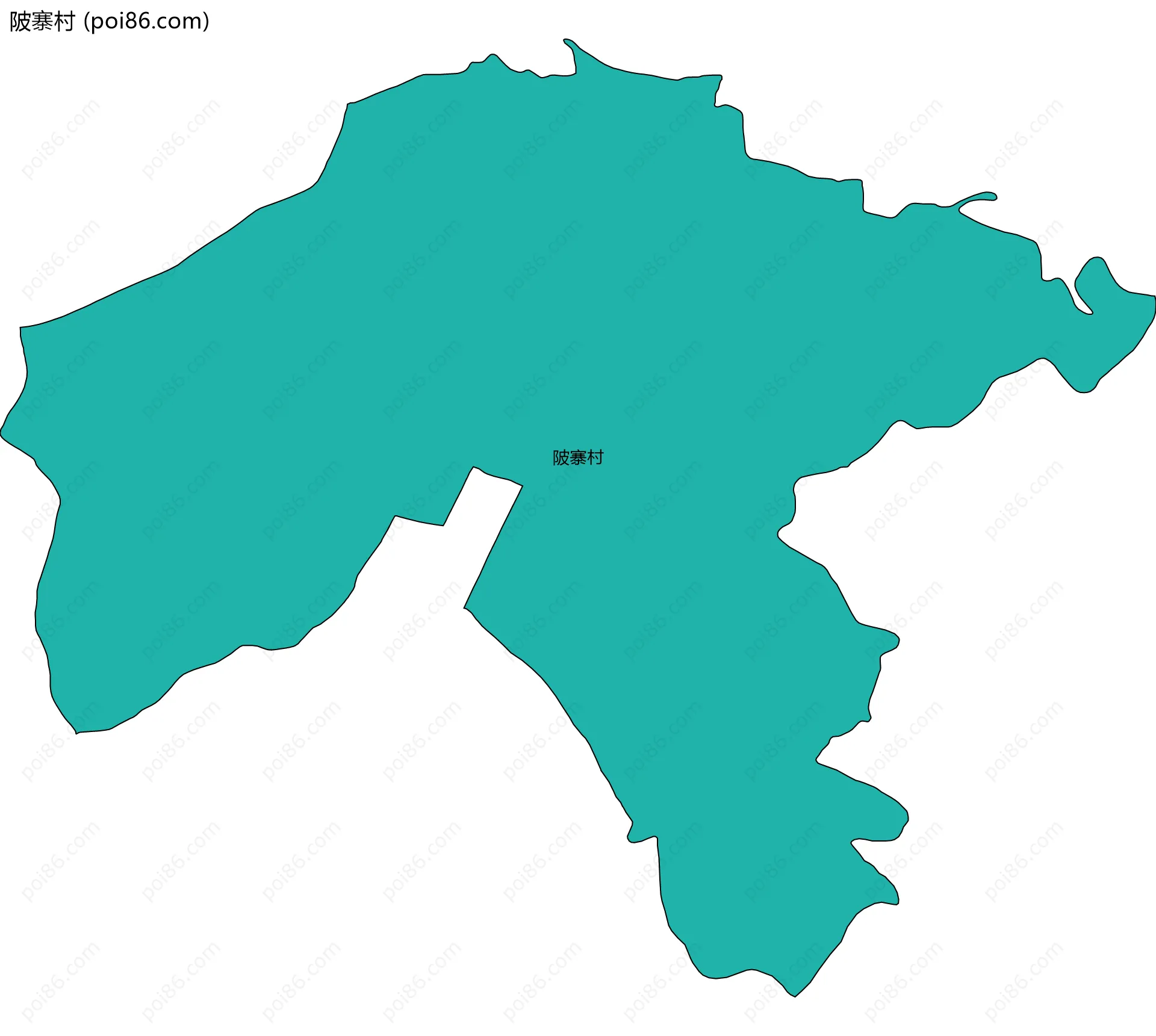 陂寨村边界地图