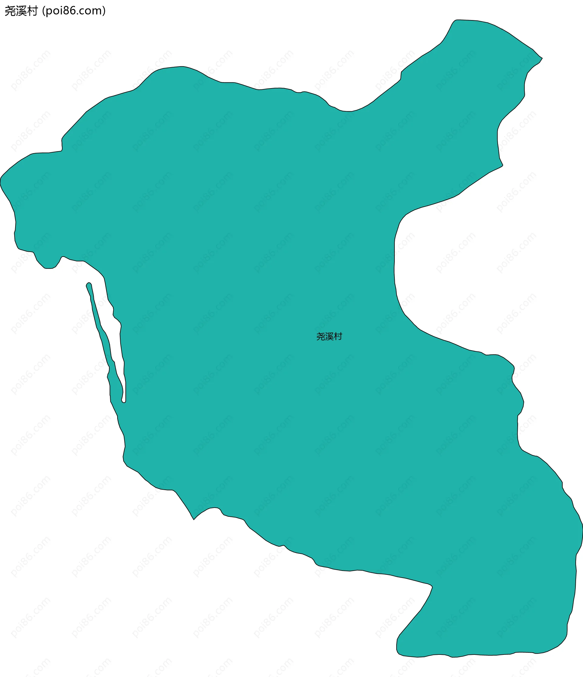 尧溪村边界地图