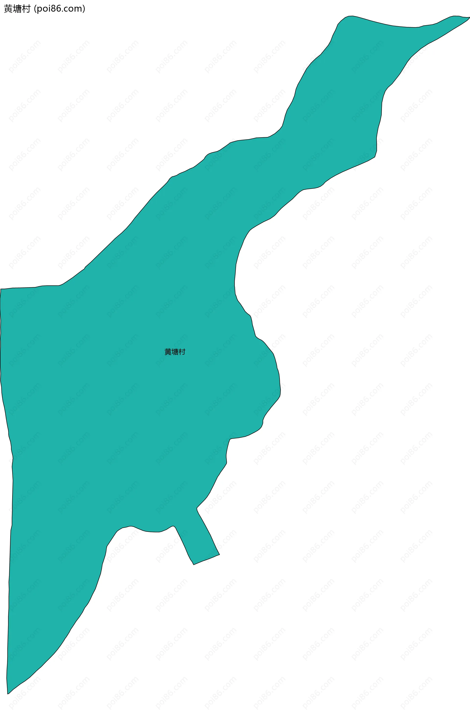 黄塘村边界地图