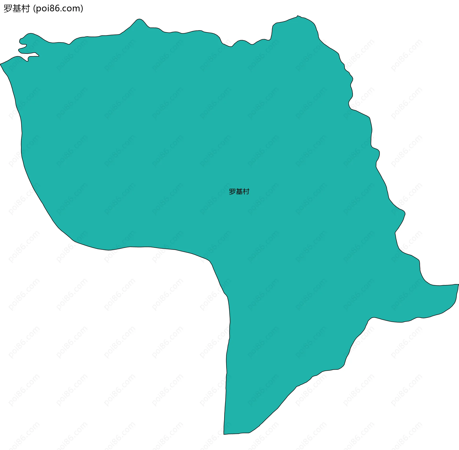 罗基村边界地图