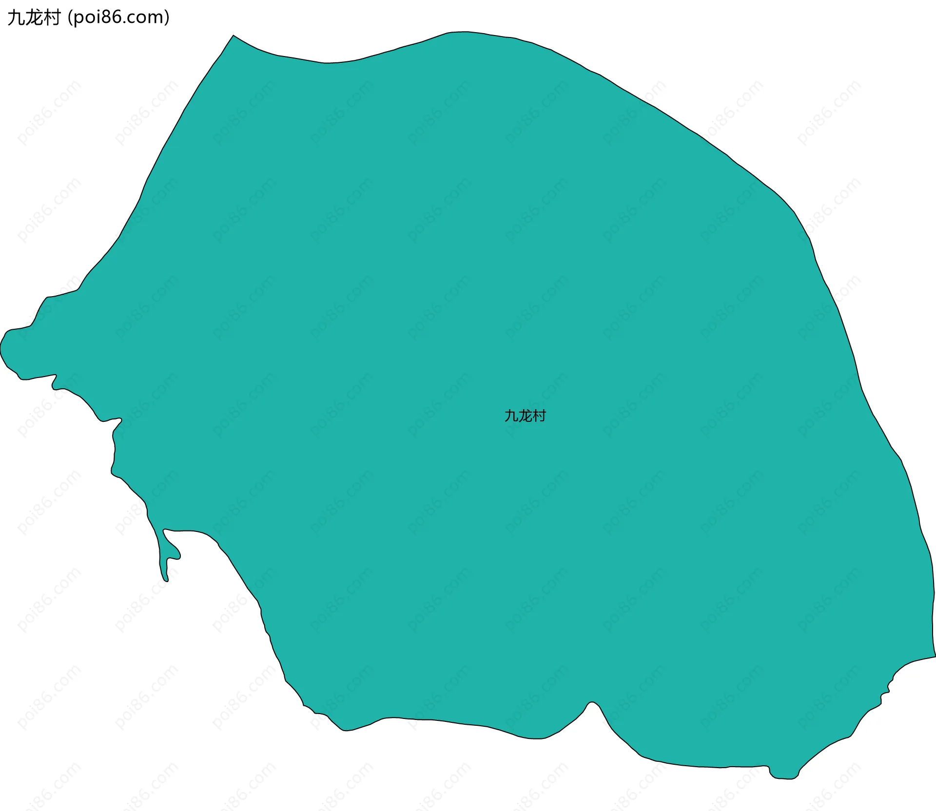 九龙村边界地图