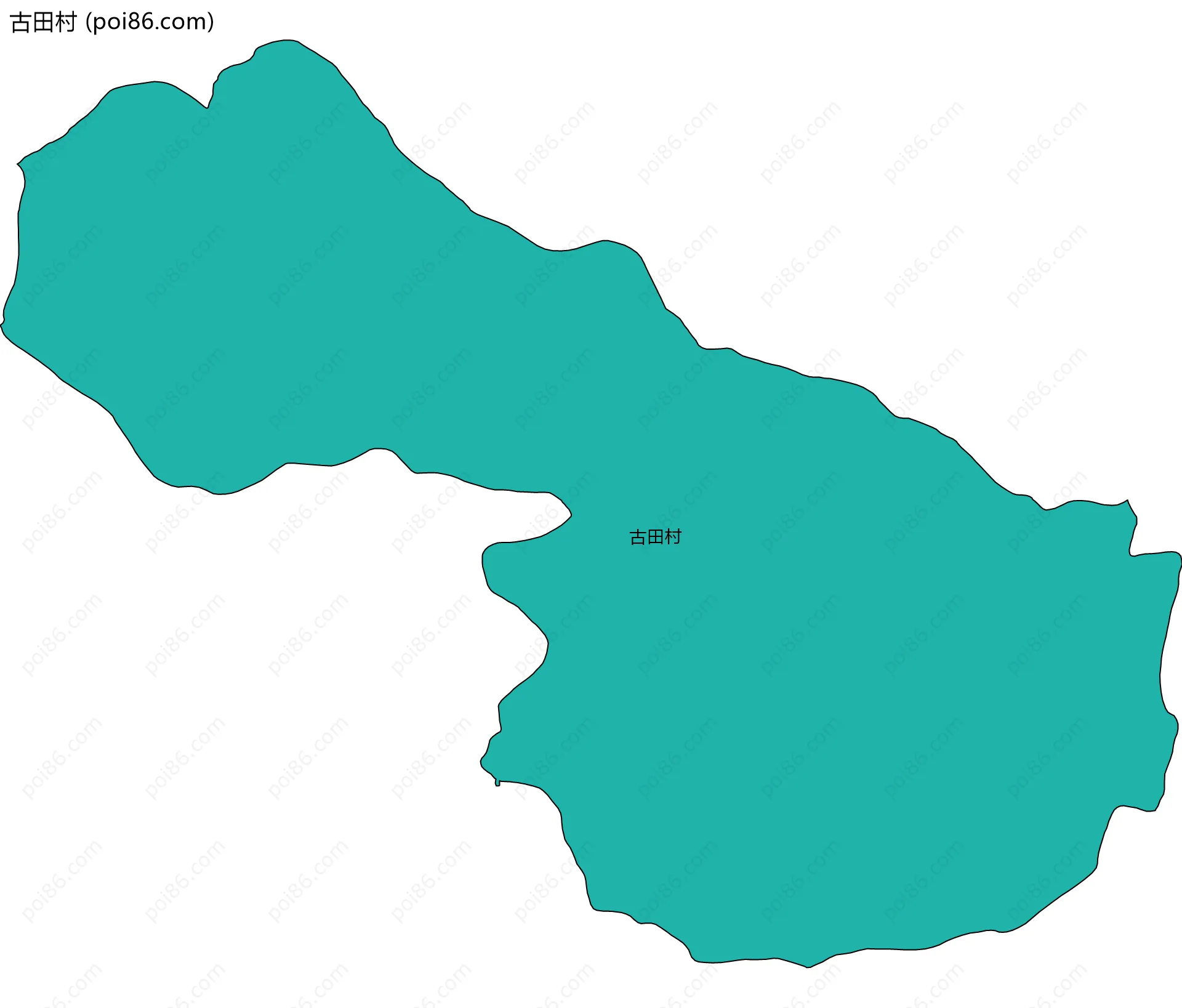 古田村边界地图