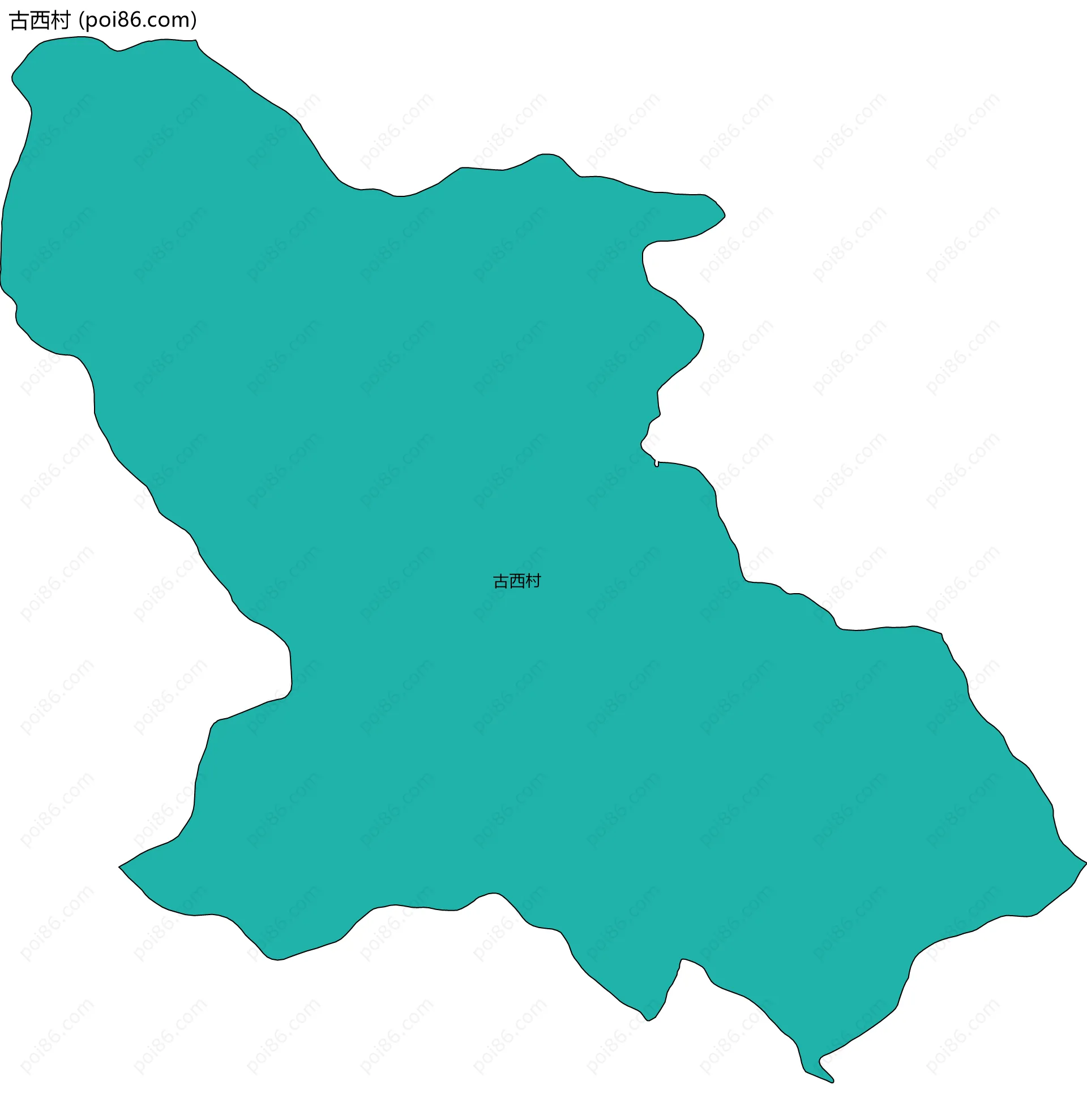 古西村边界地图
