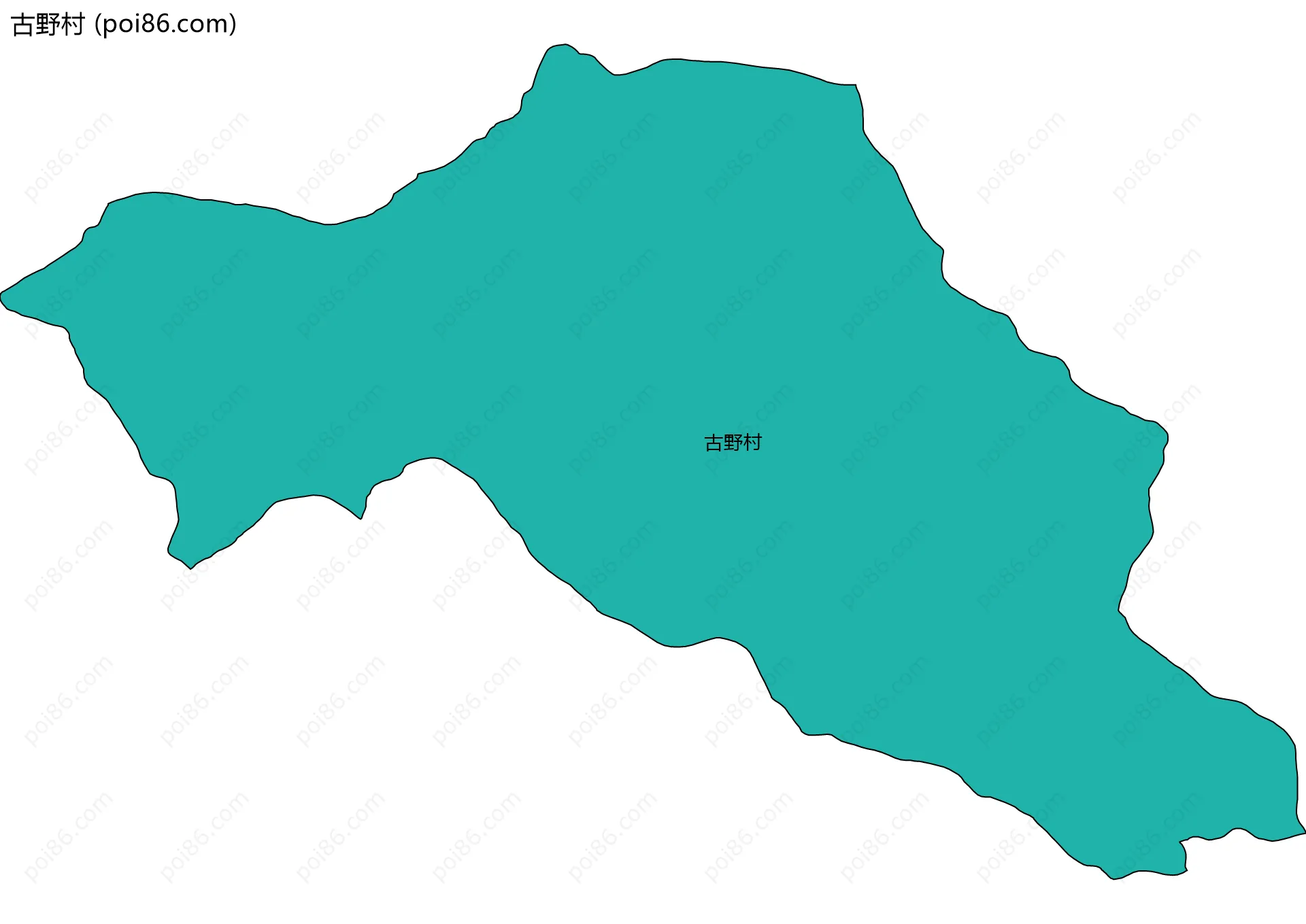 古野村边界地图