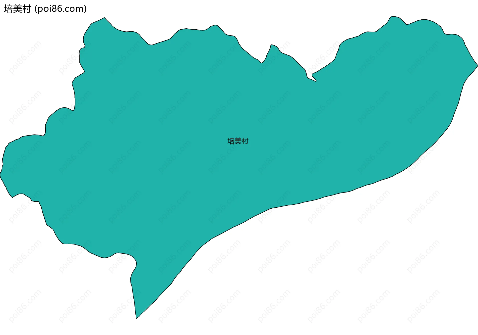 培美村边界地图