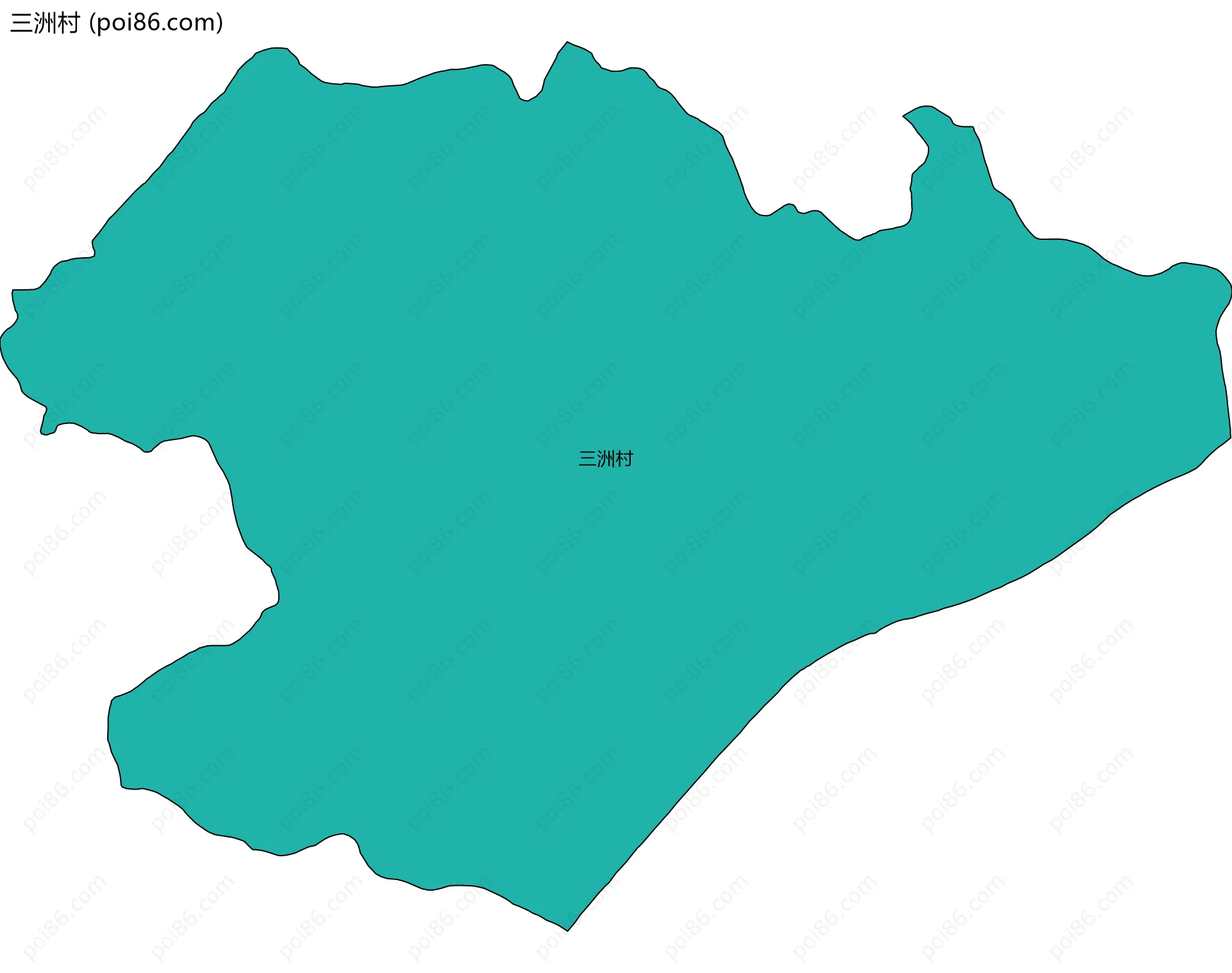三洲村边界地图