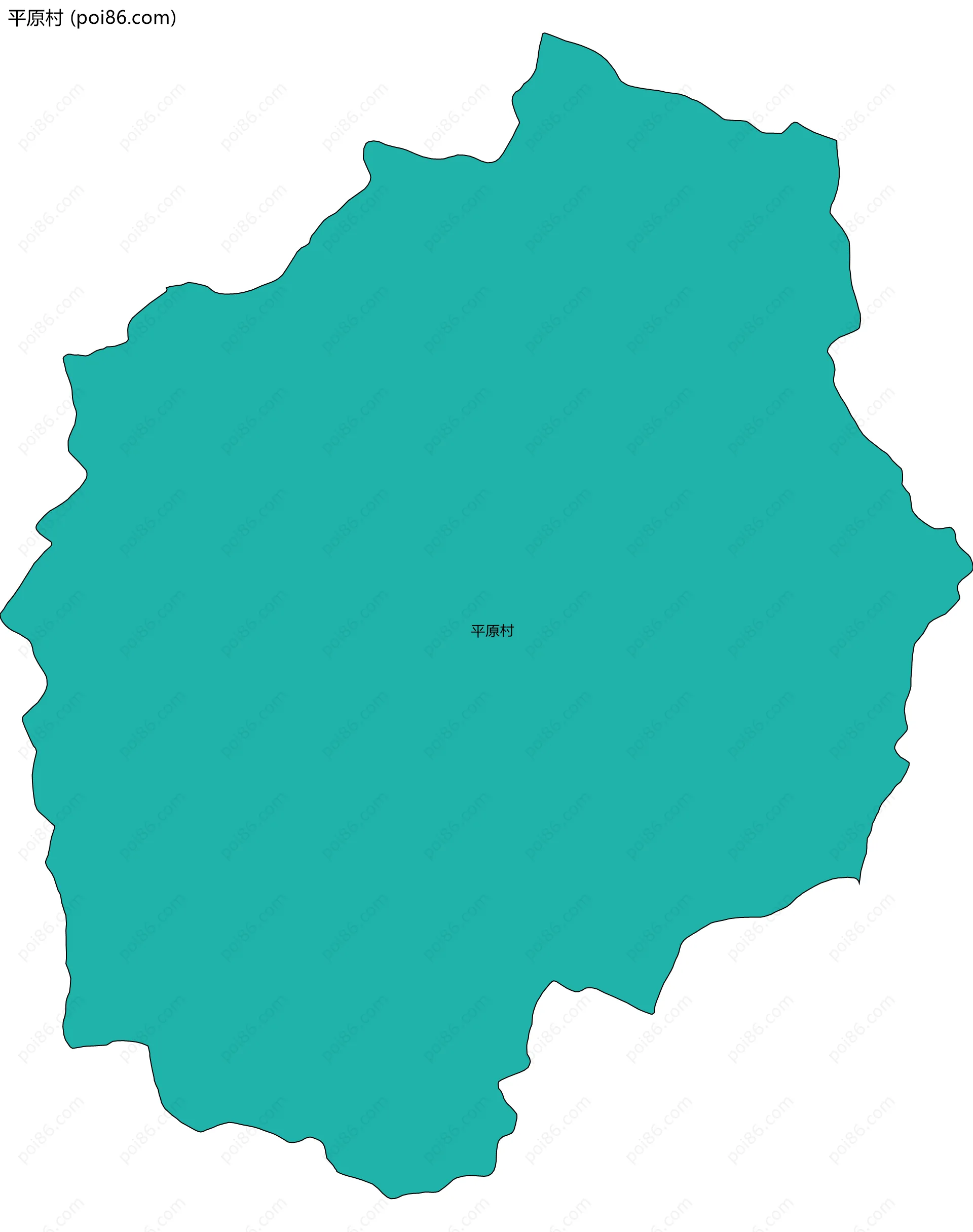 平原村边界地图