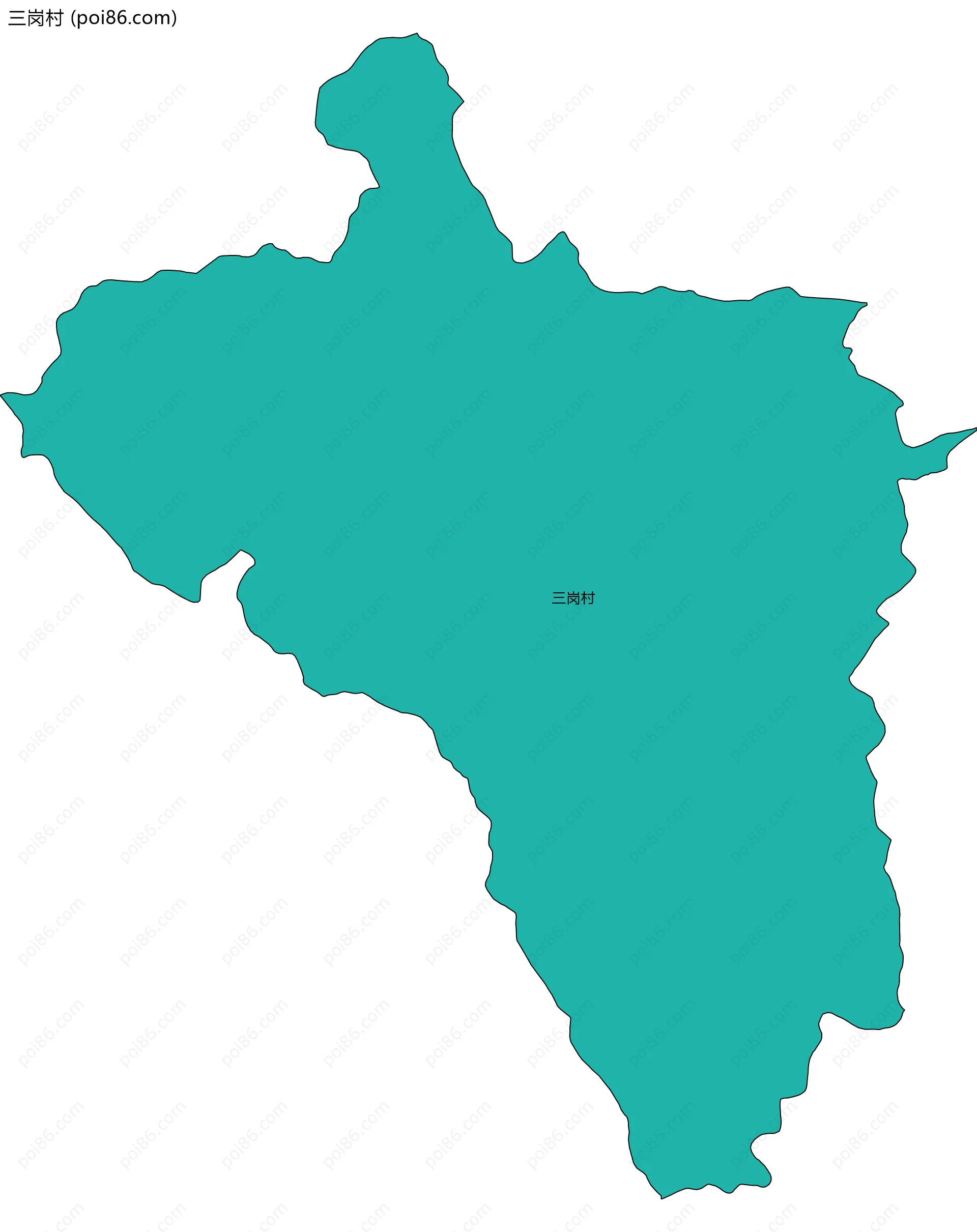 三岗村边界地图