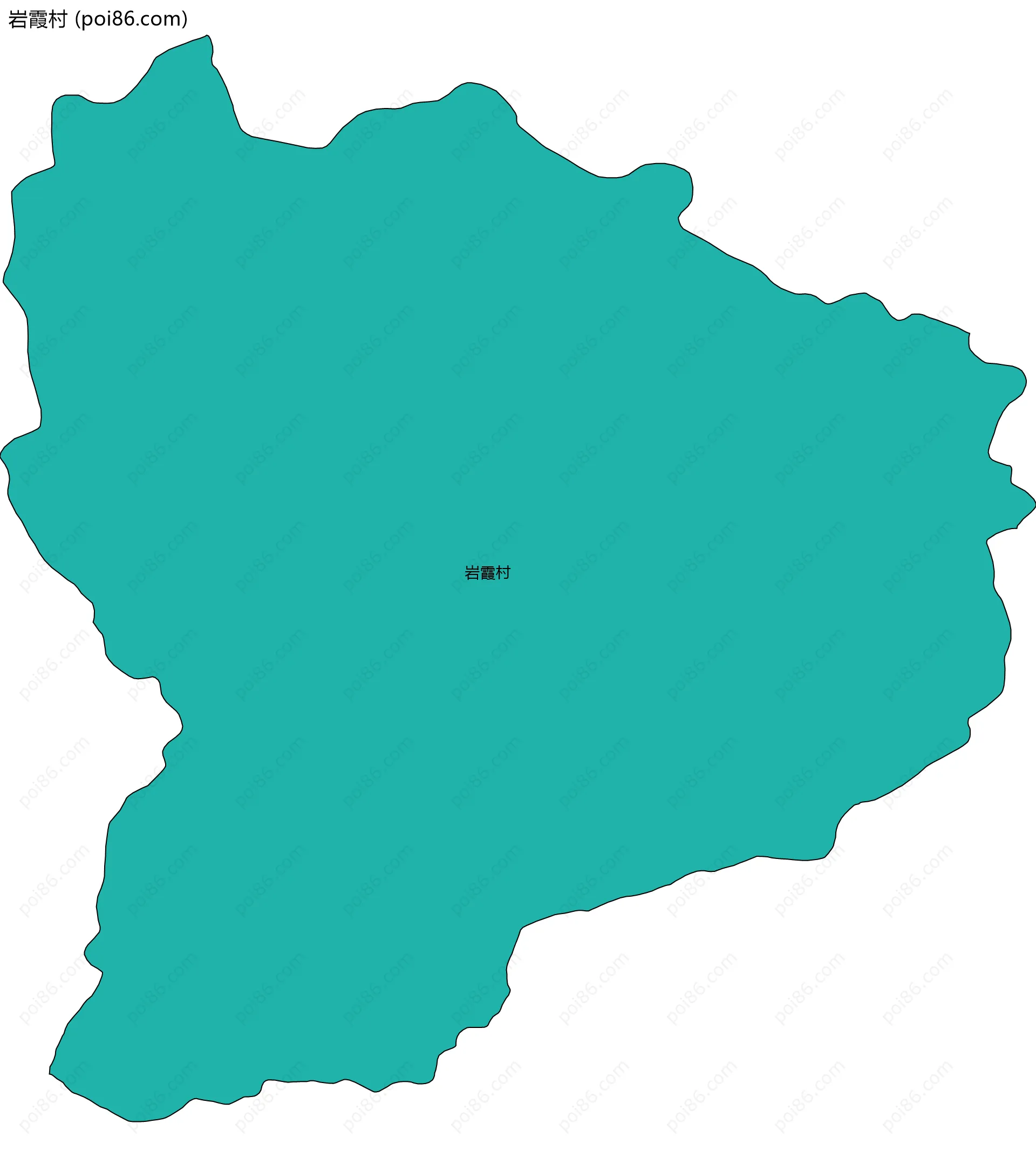 岩霞村边界地图