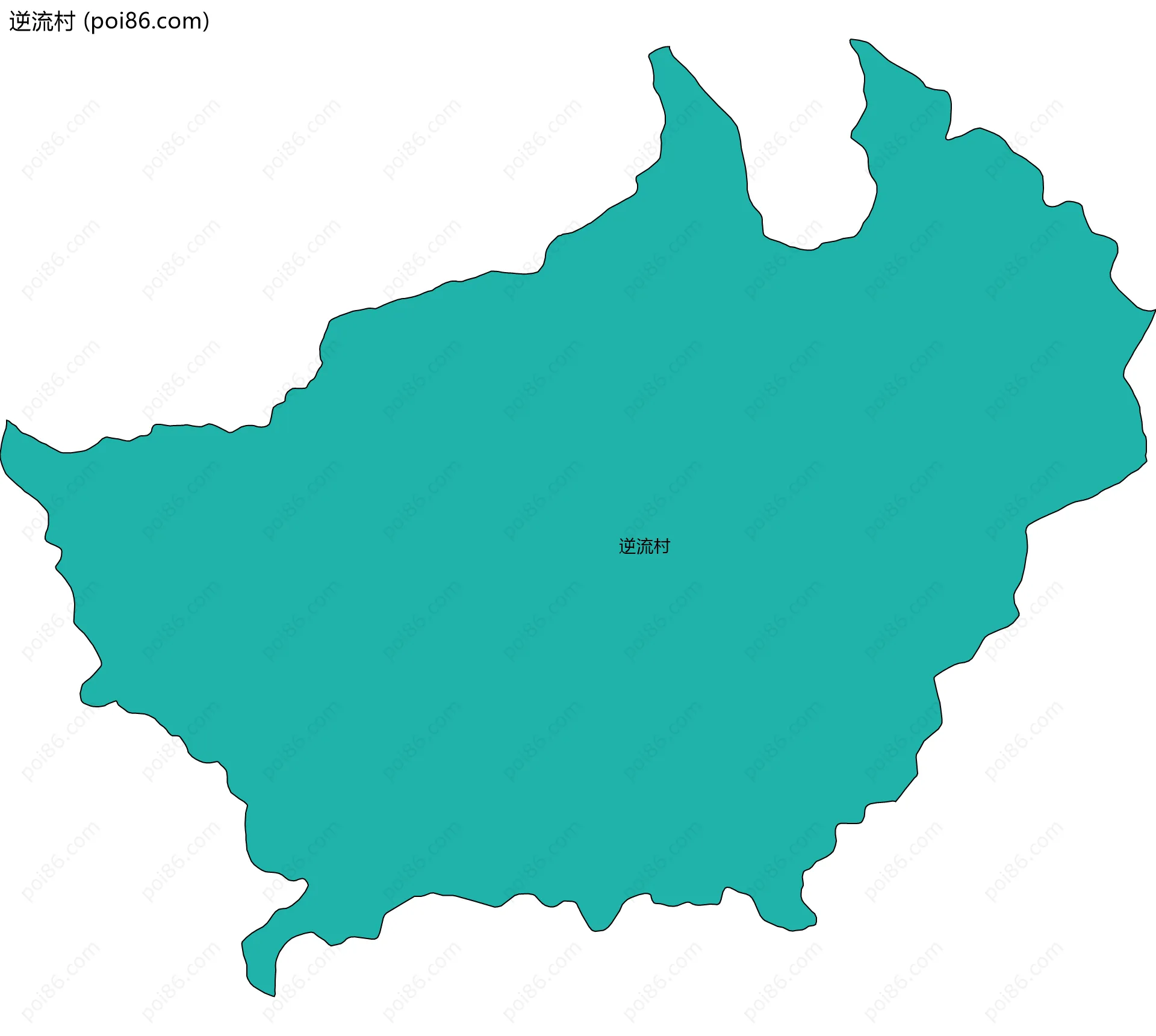逆流村边界地图