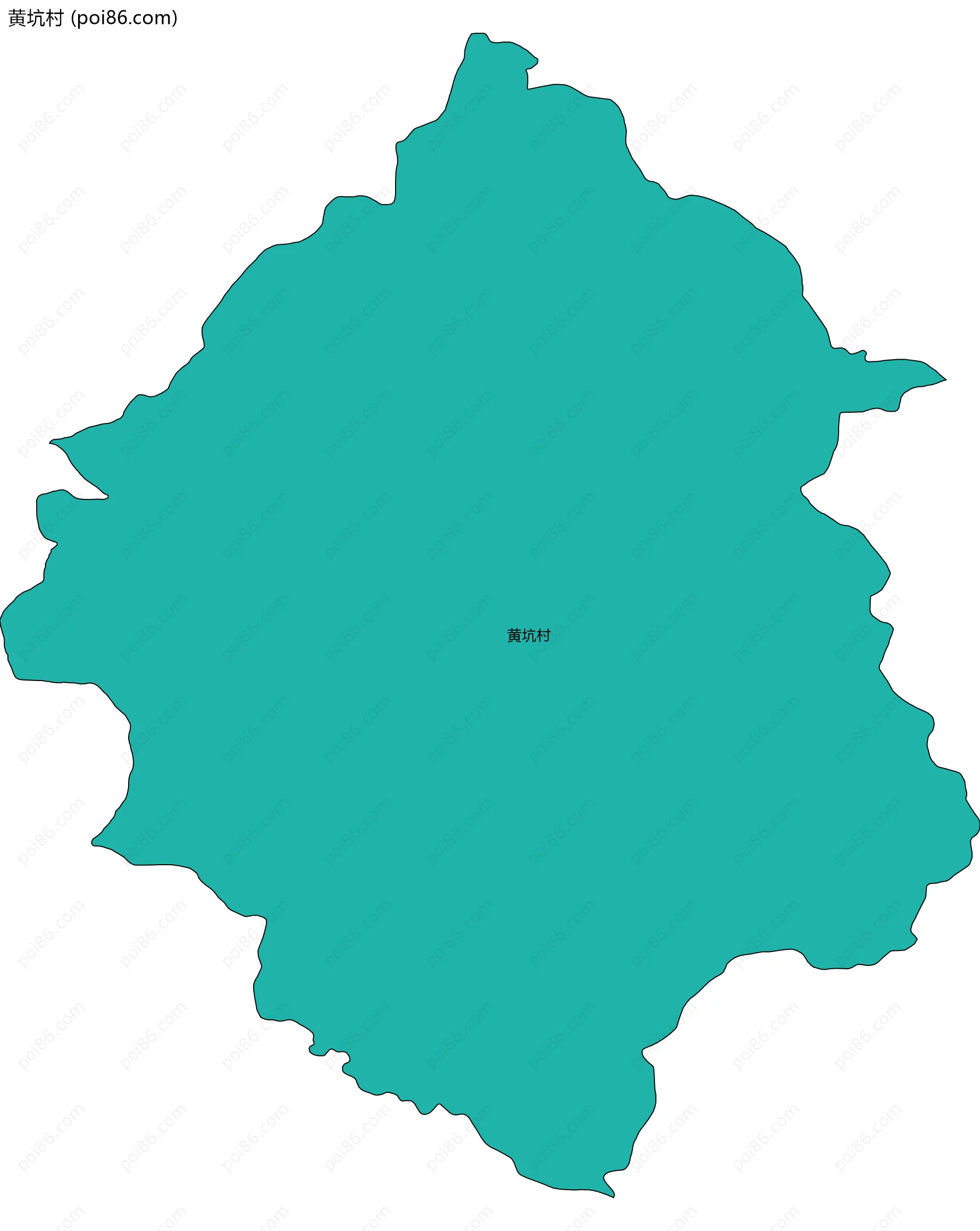 黄坑村边界地图