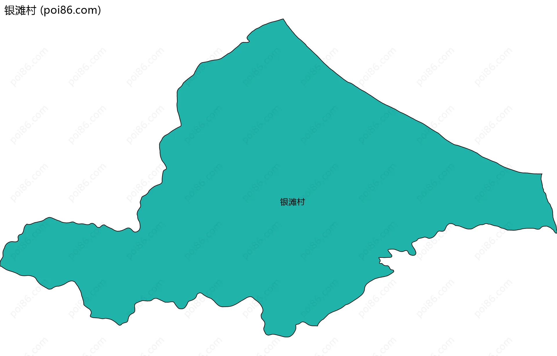 银滩村边界地图
