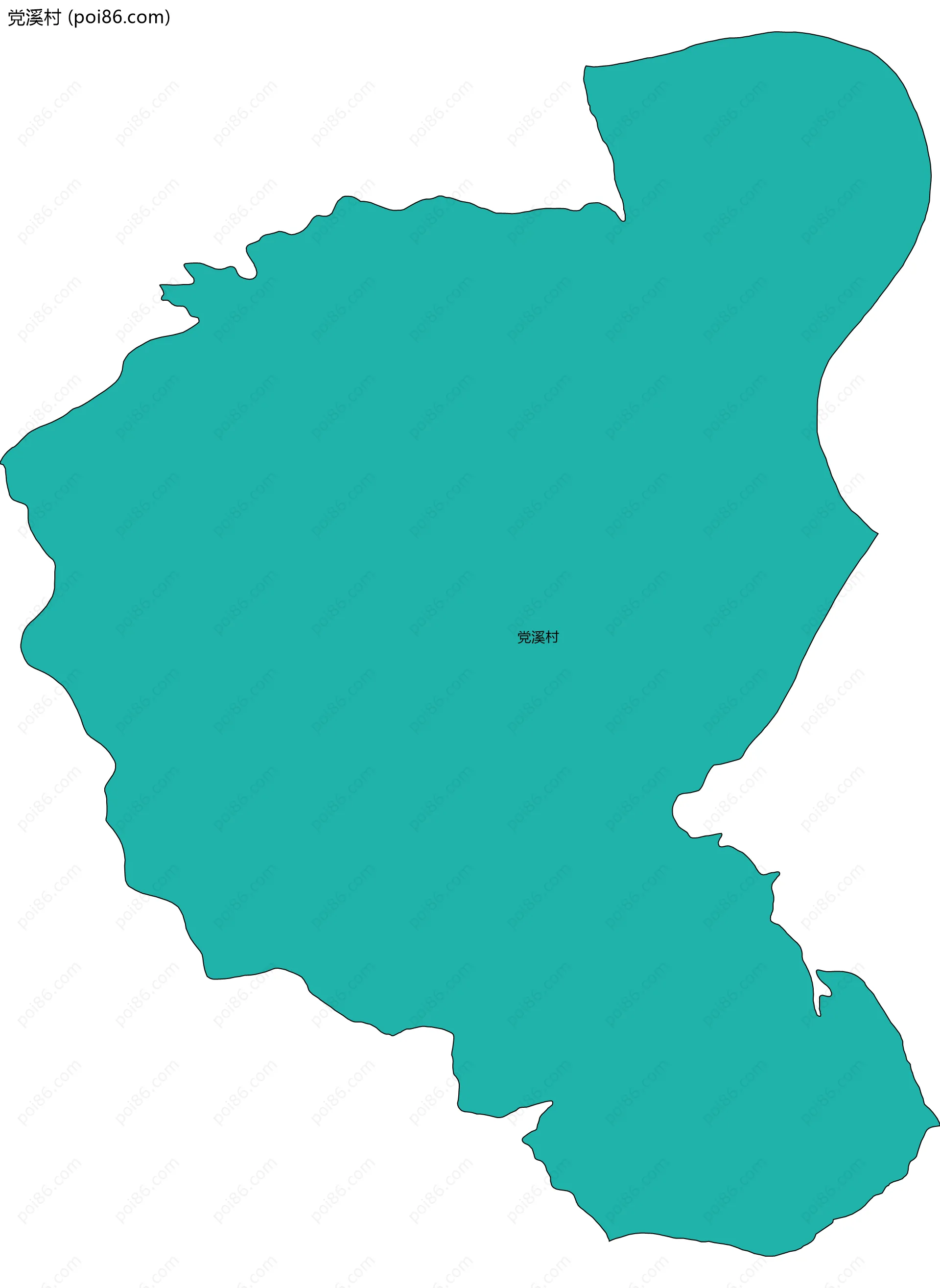 党溪村边界地图