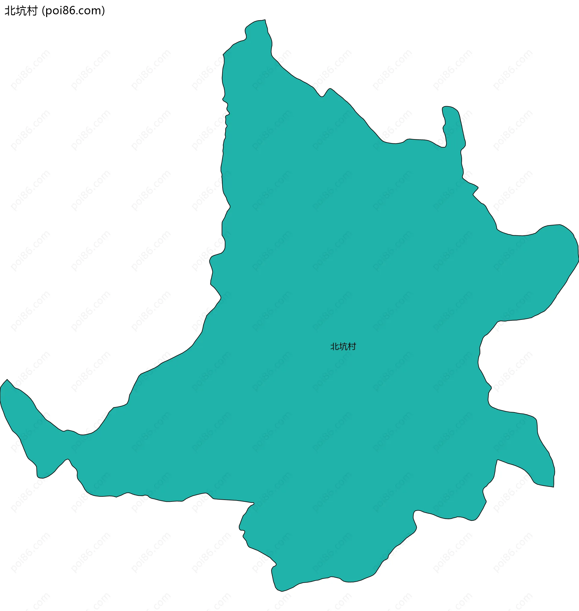 北坑村边界地图