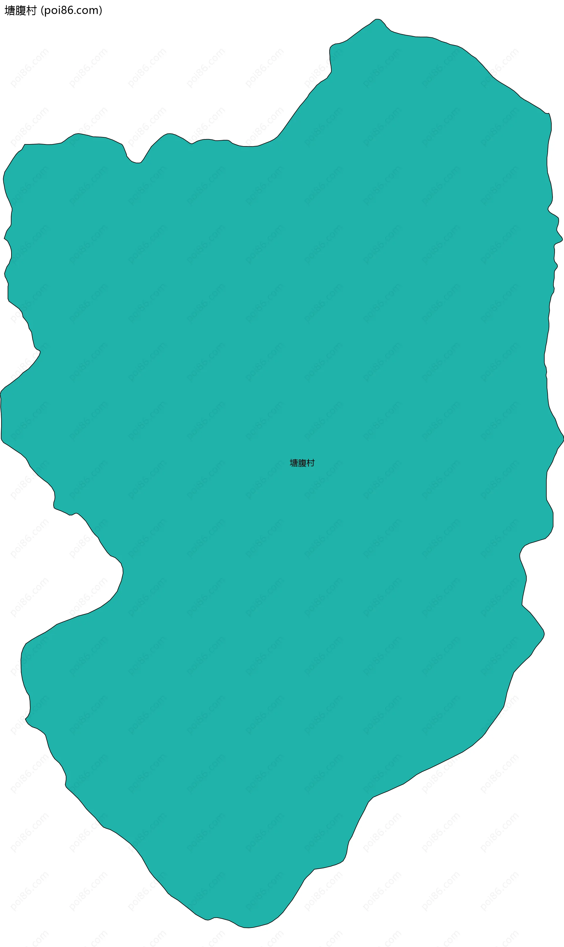 塘腹村边界地图