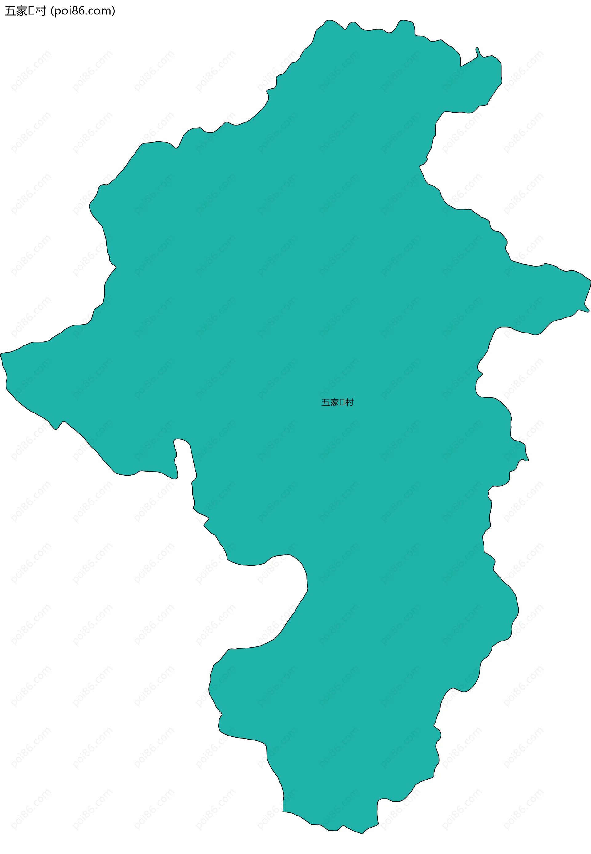 五家村边界地图