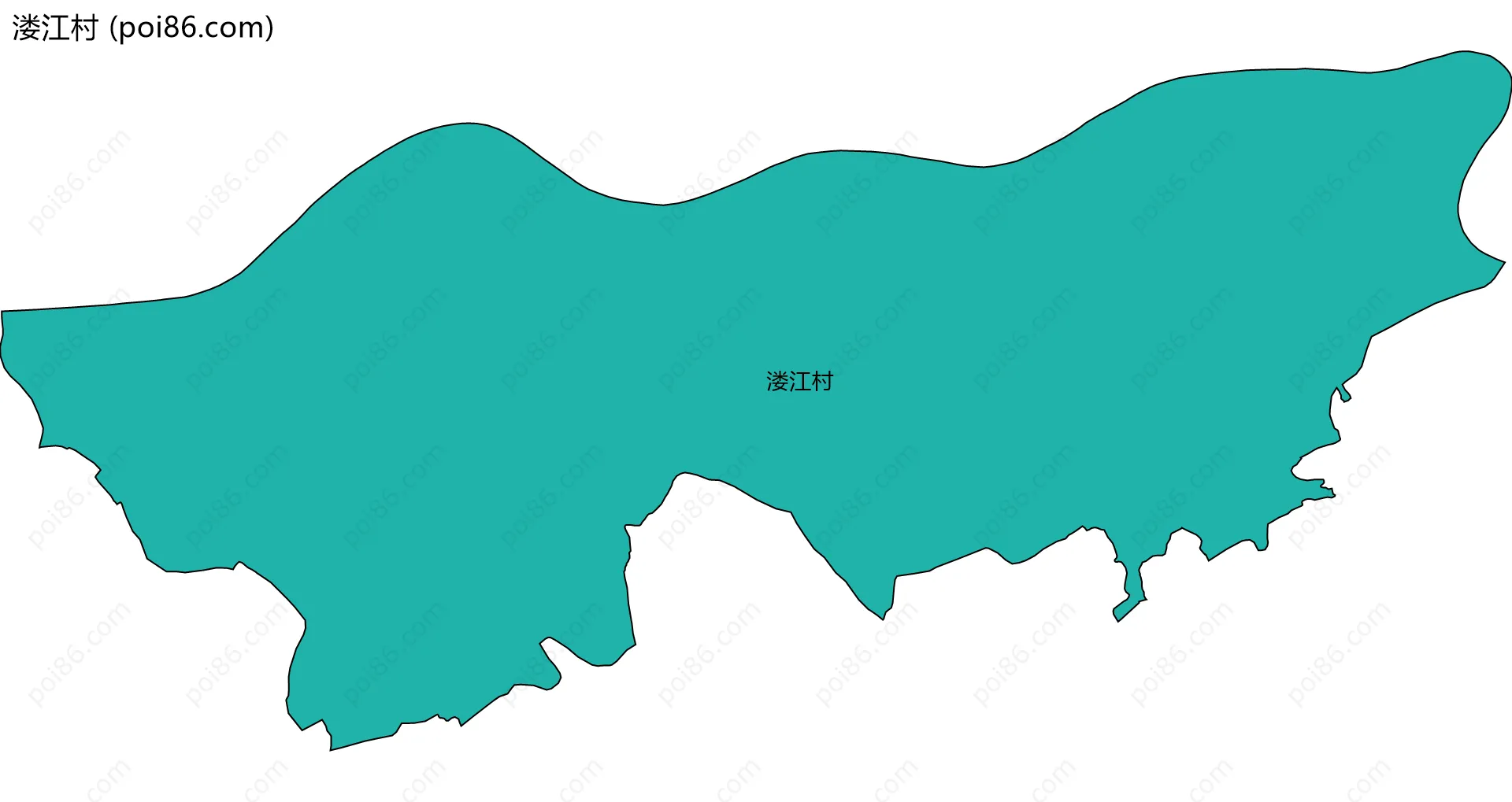 溇江村边界地图