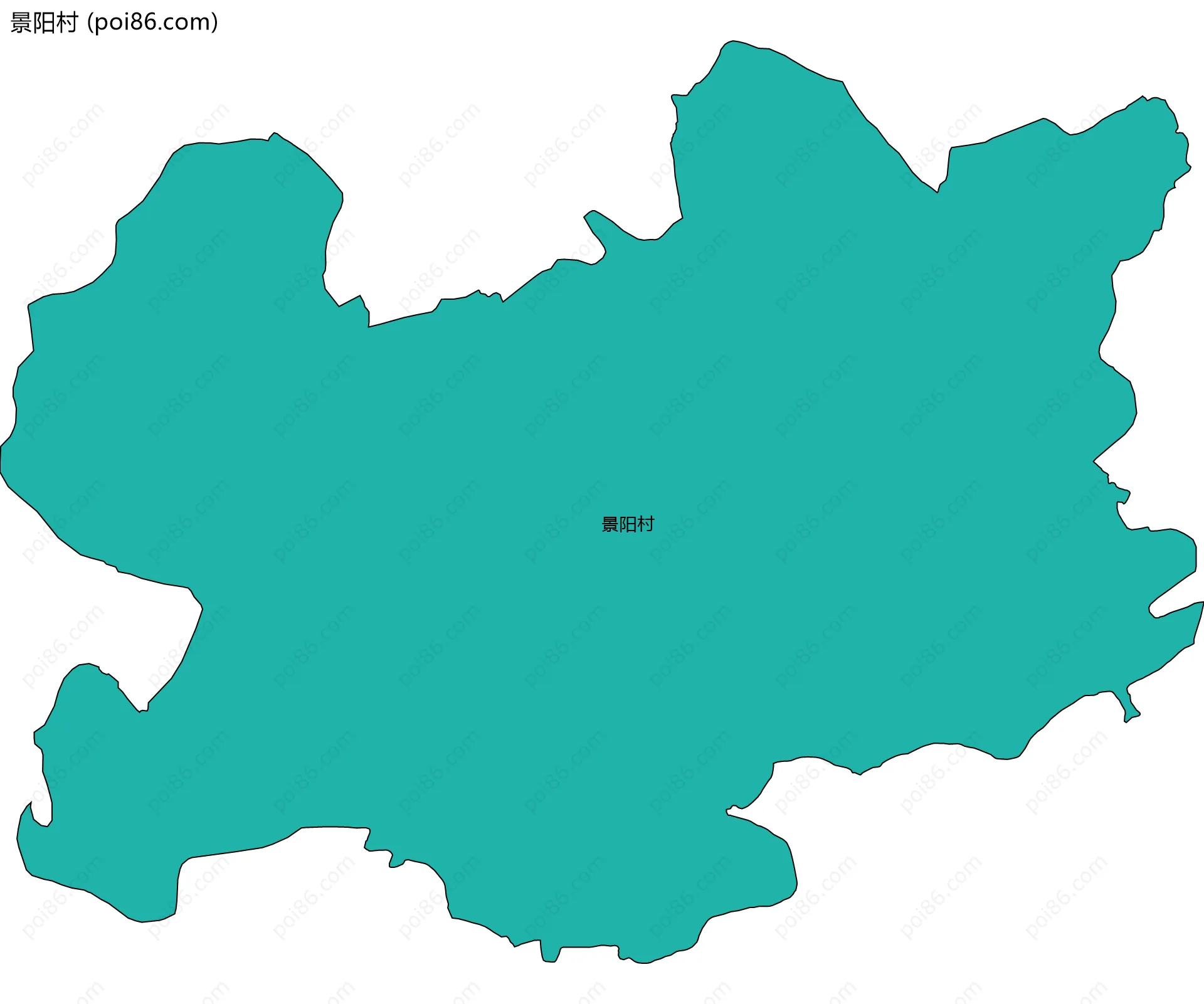 景阳村边界地图