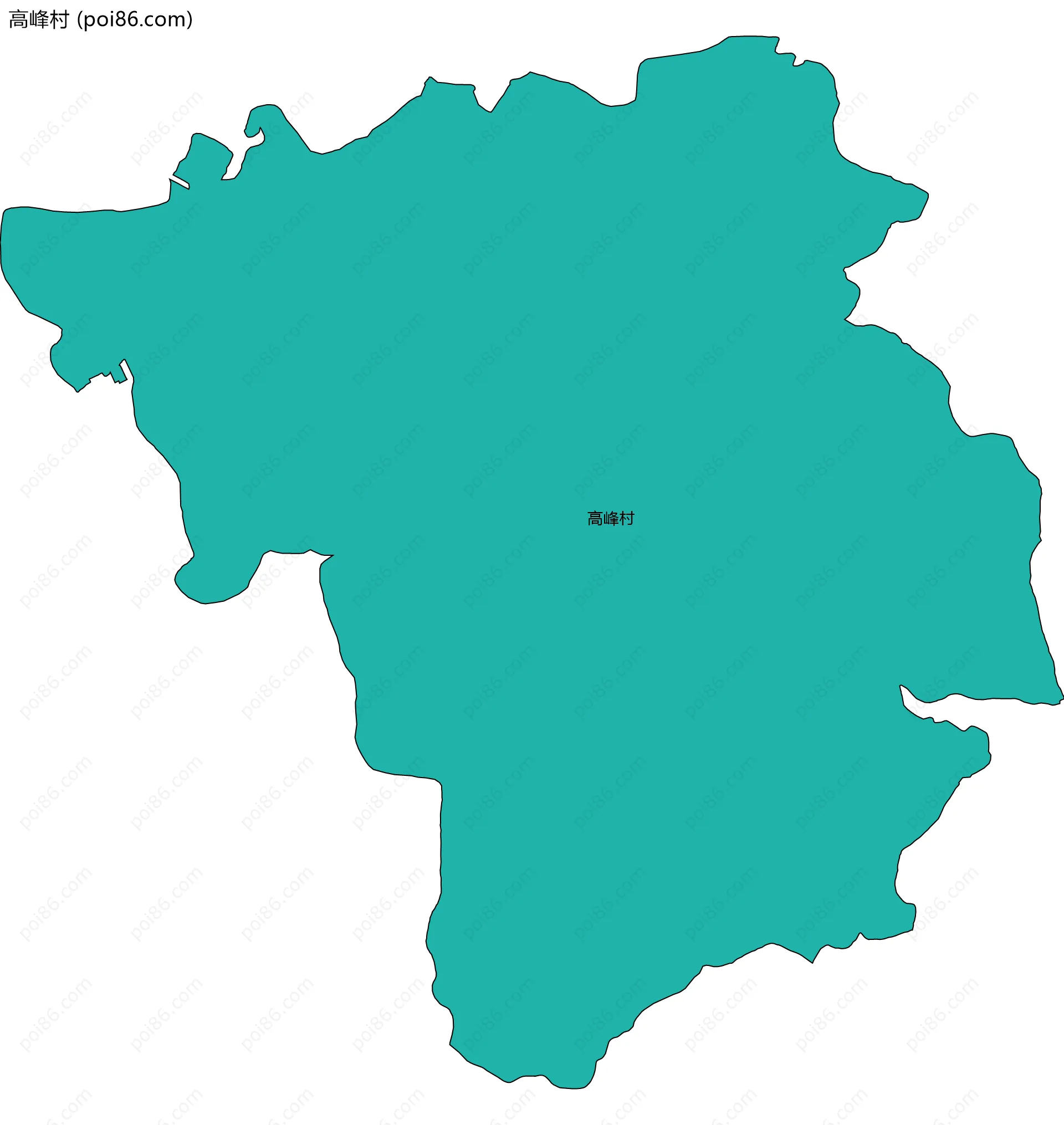 高峰村边界地图