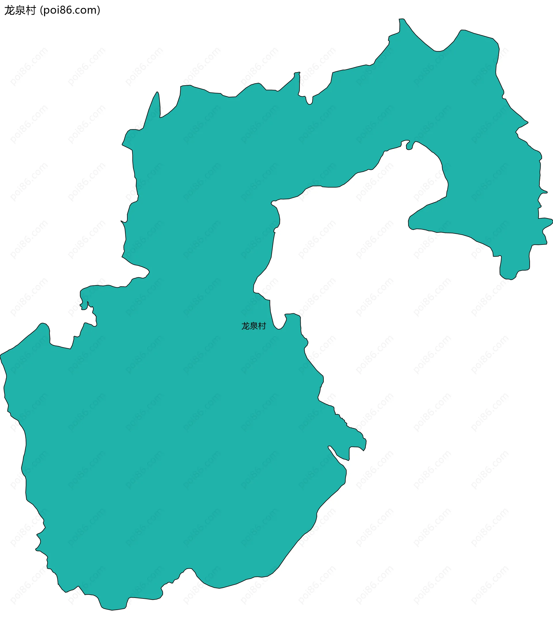 龙泉村边界地图