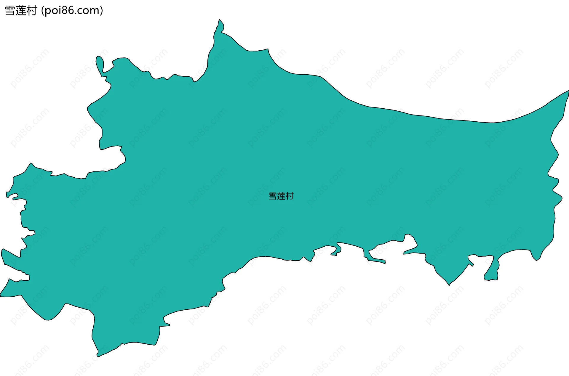 雪莲村边界地图