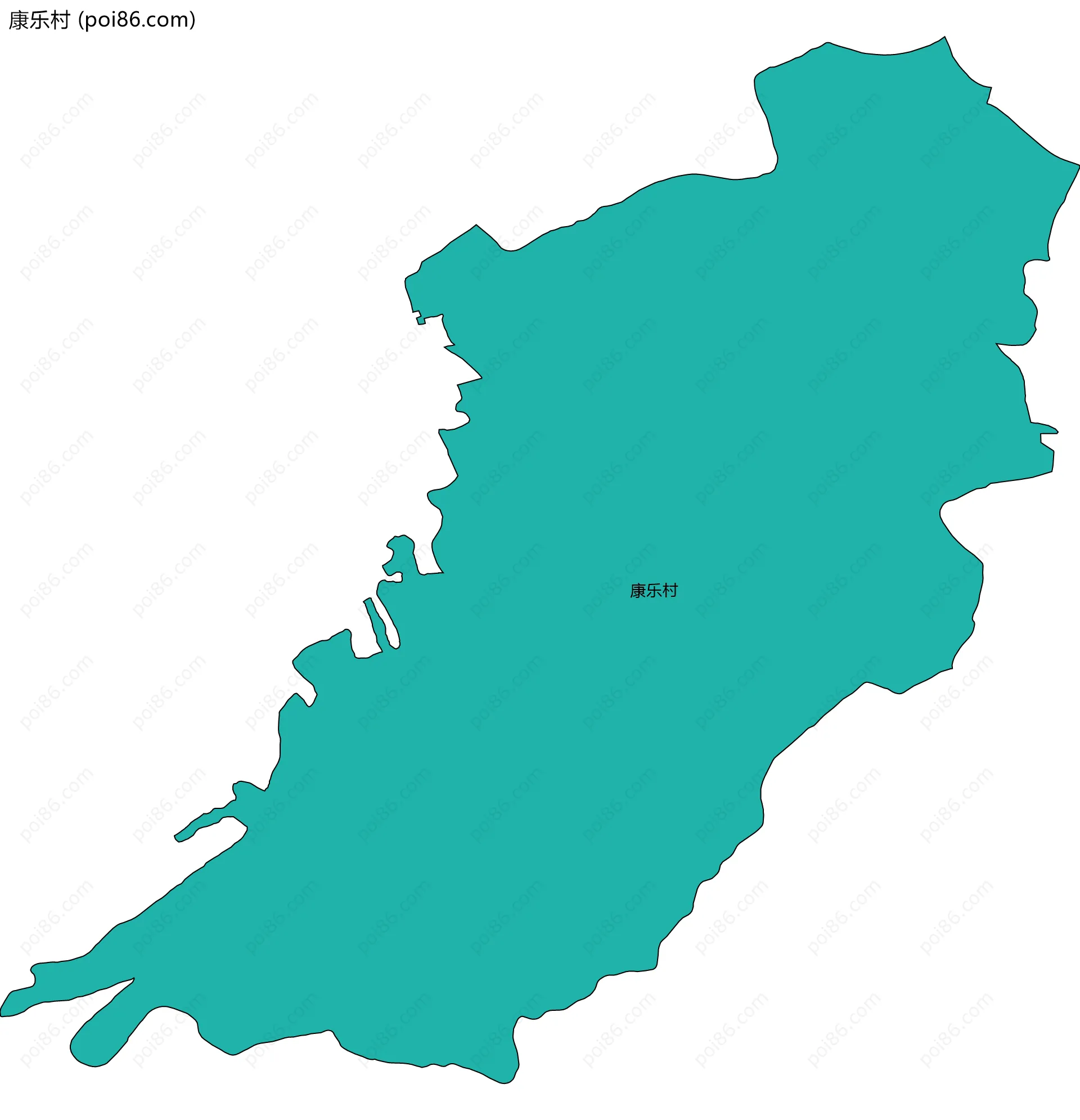 康乐村边界地图