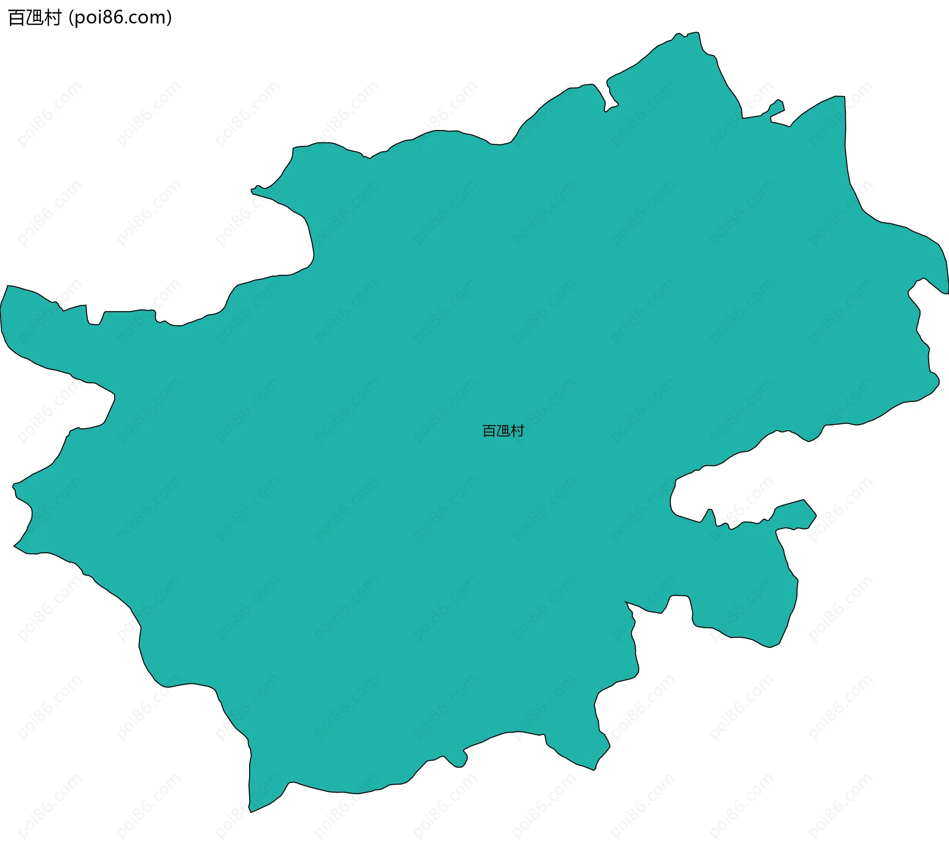 百乪村边界地图