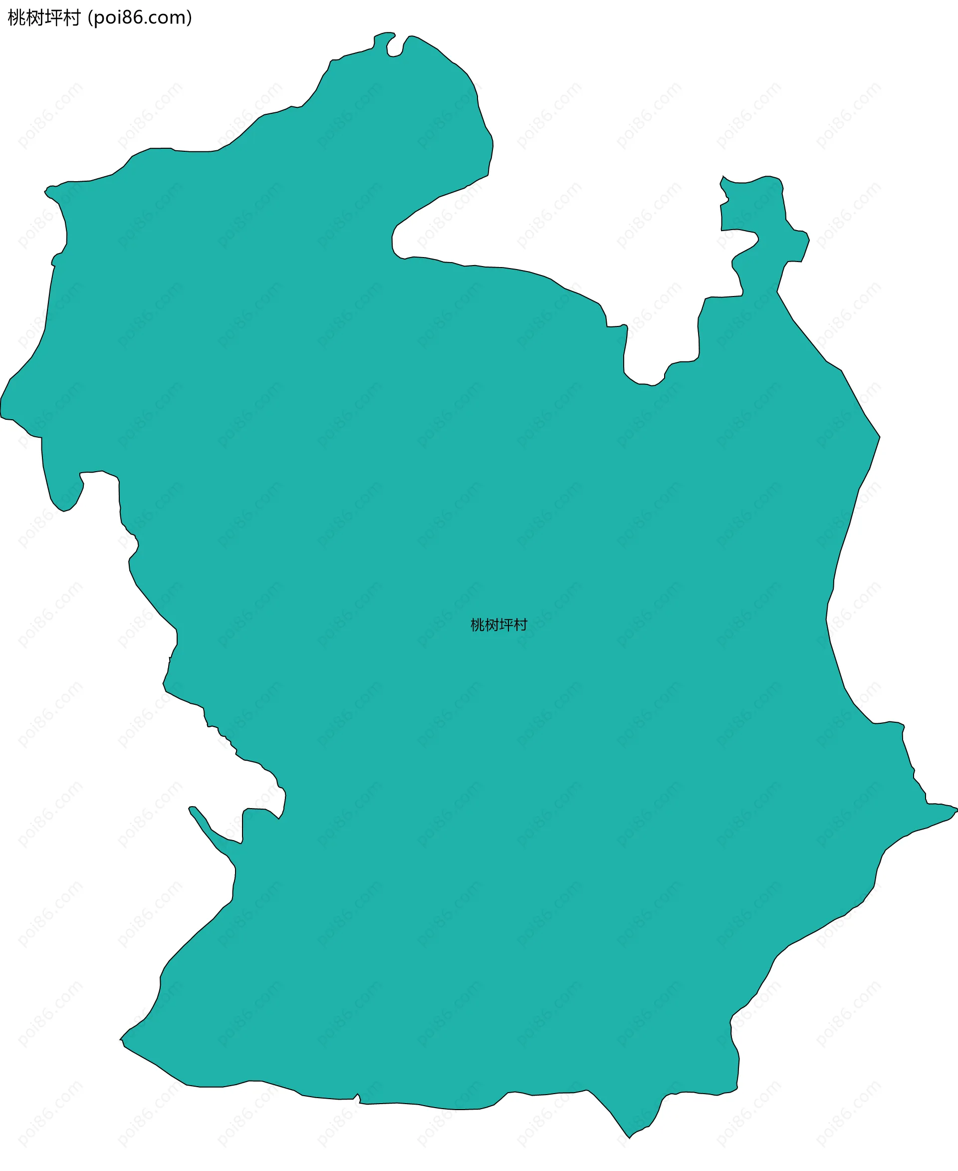 桃树坪村边界地图