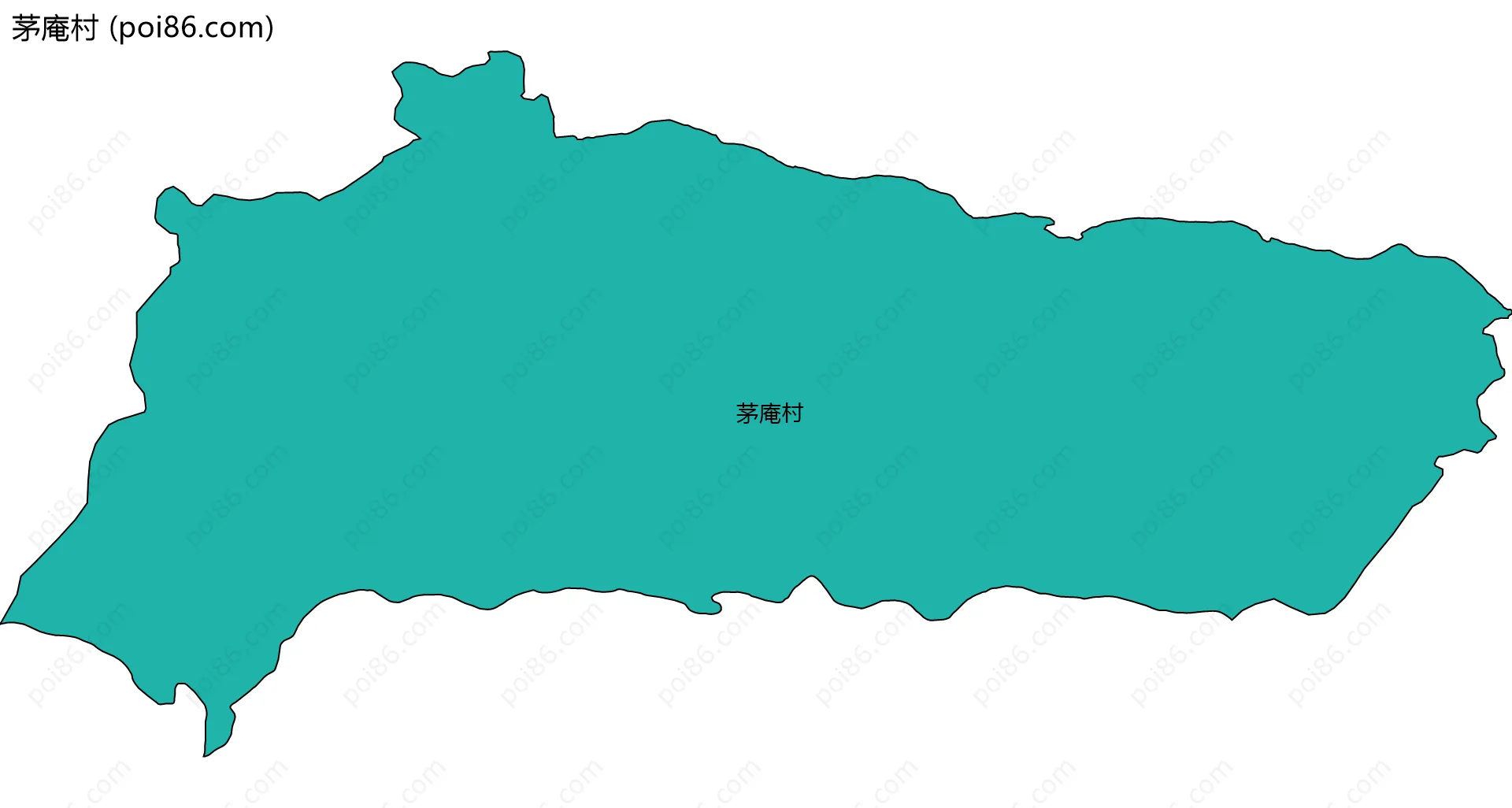 茅庵村边界地图