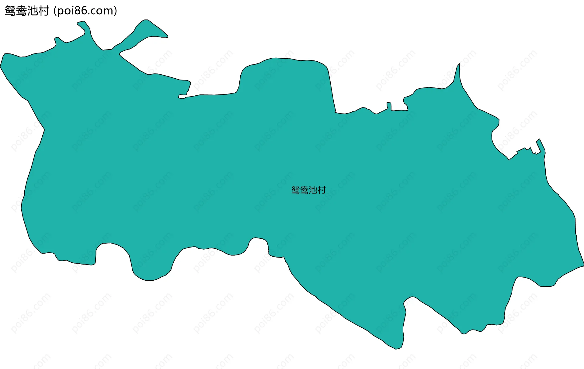 鸳鸯池村边界地图