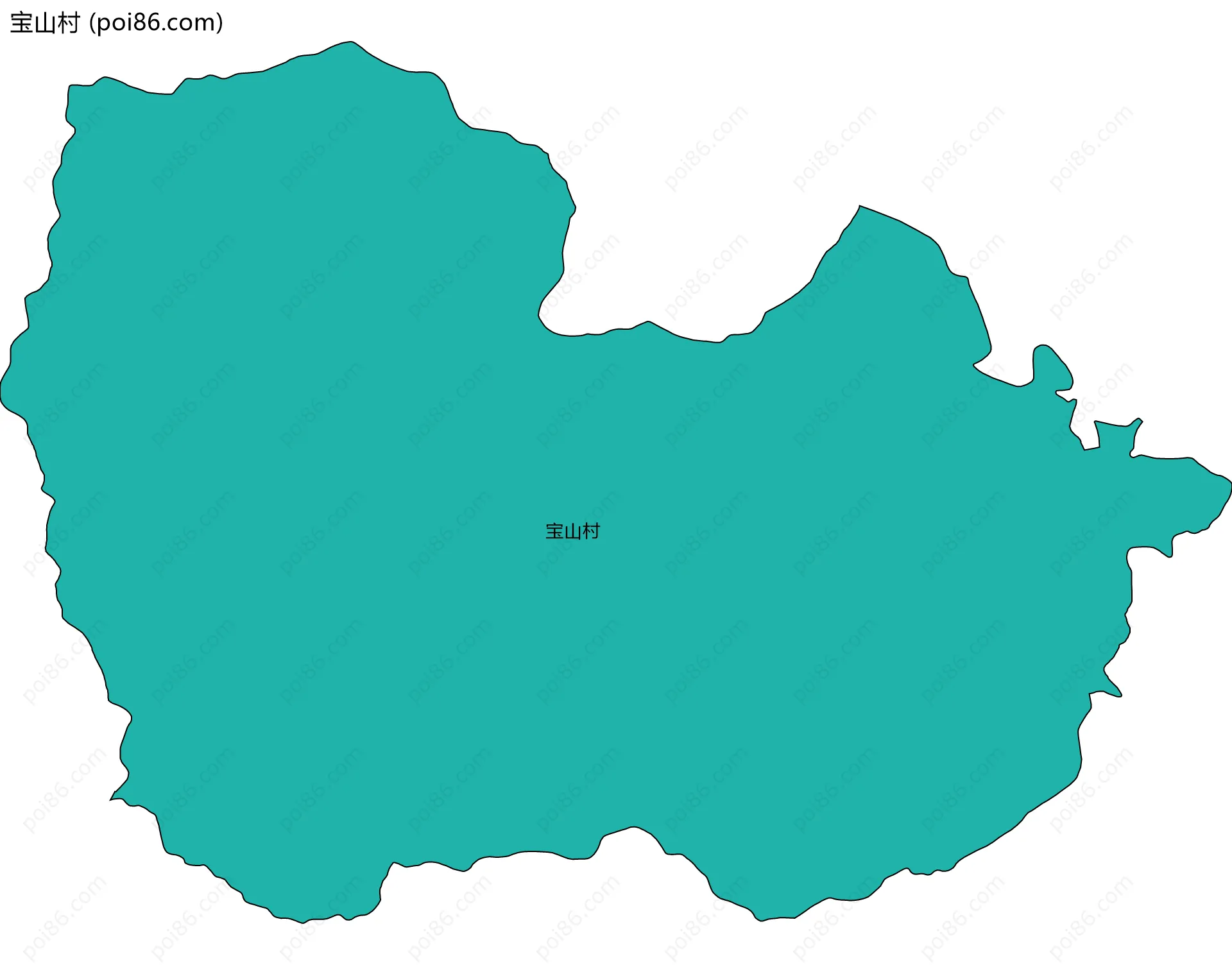 宝山村边界地图